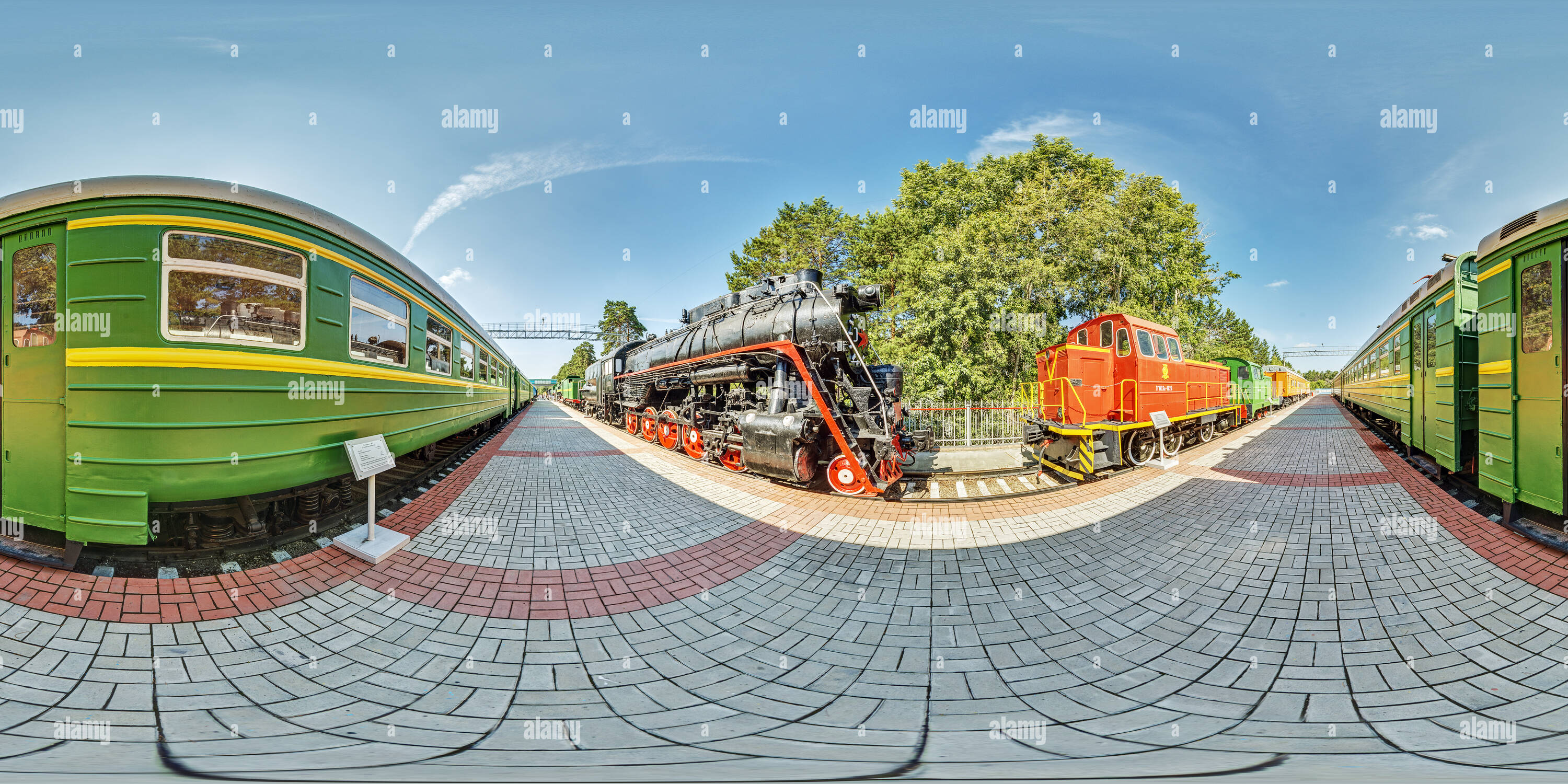 360 Grad Panorama Ansicht von Nowosibirsk Railway Museum