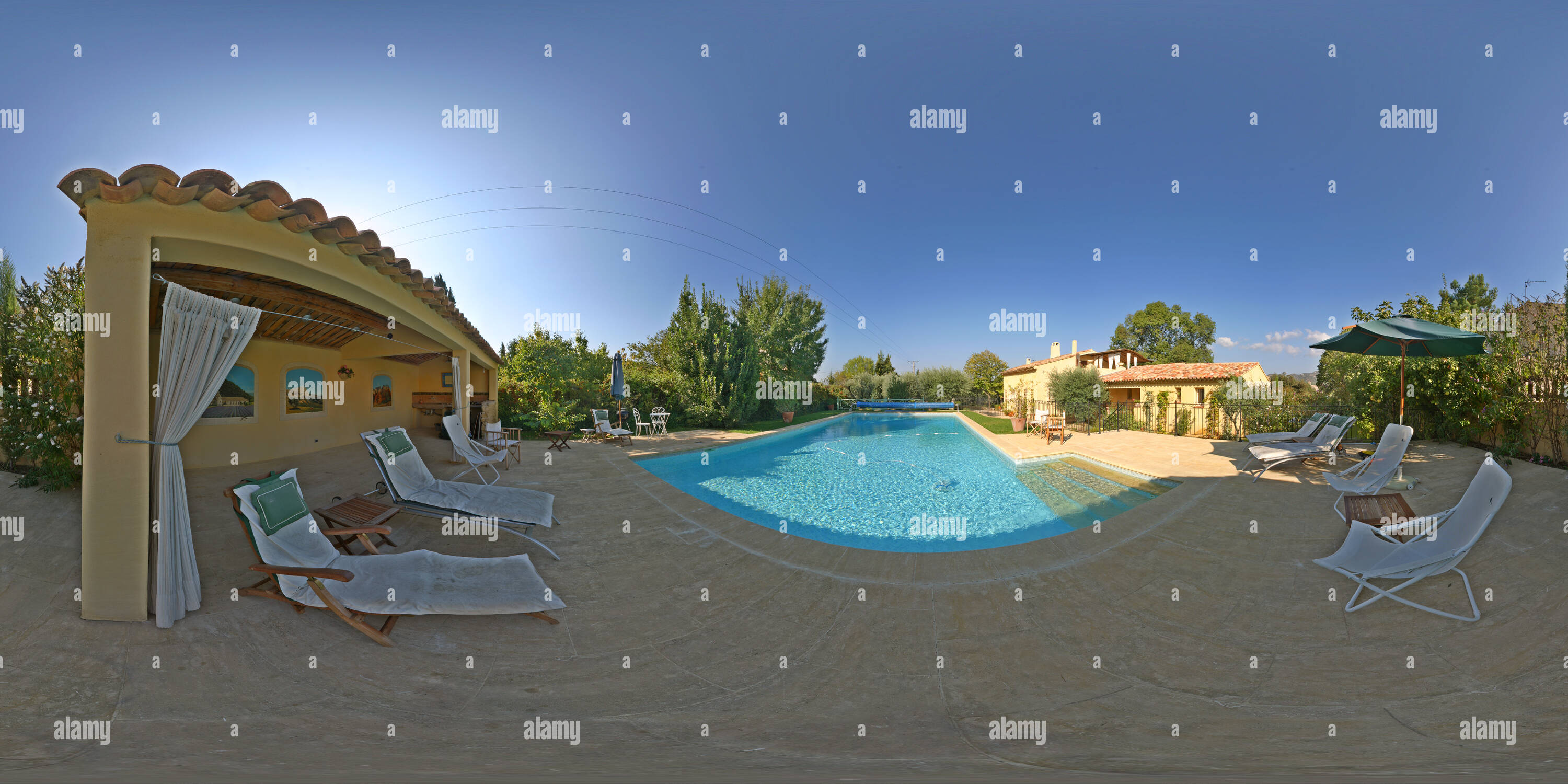 360 Grad Panorama Ansicht von Olivettes Pool
