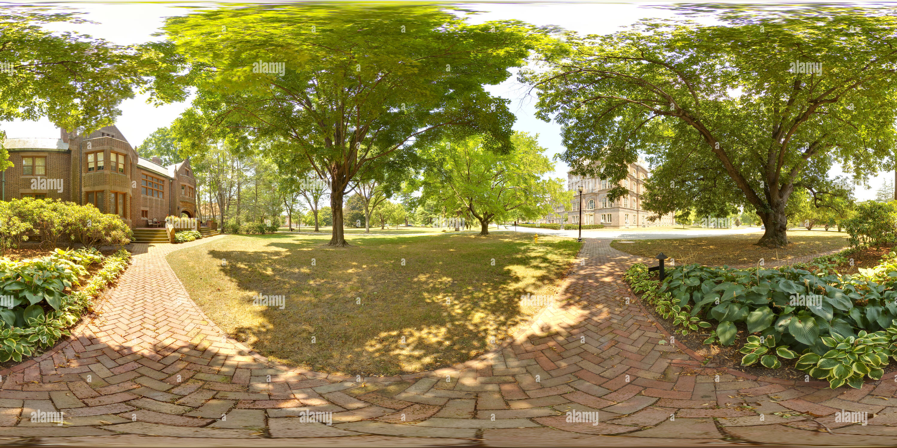 360 Grad Panorama Ansicht von Präsidenten Haus Vassar College Poughkeepsie NY