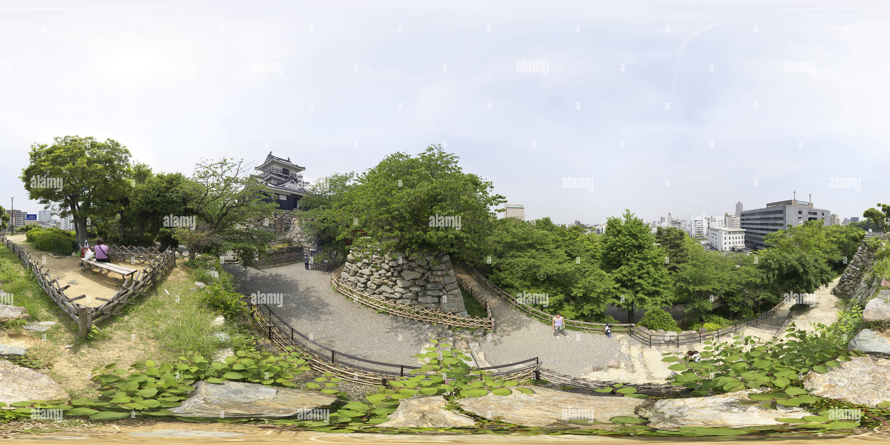 360 Grad Panorama Ansicht von Hamamatsu-Schloss