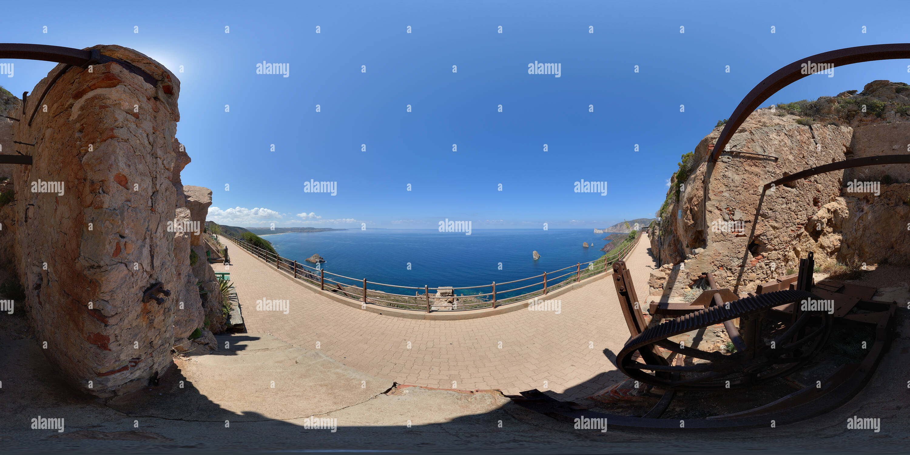 360 Grad Panorama Ansicht von Nebida, Sardinien