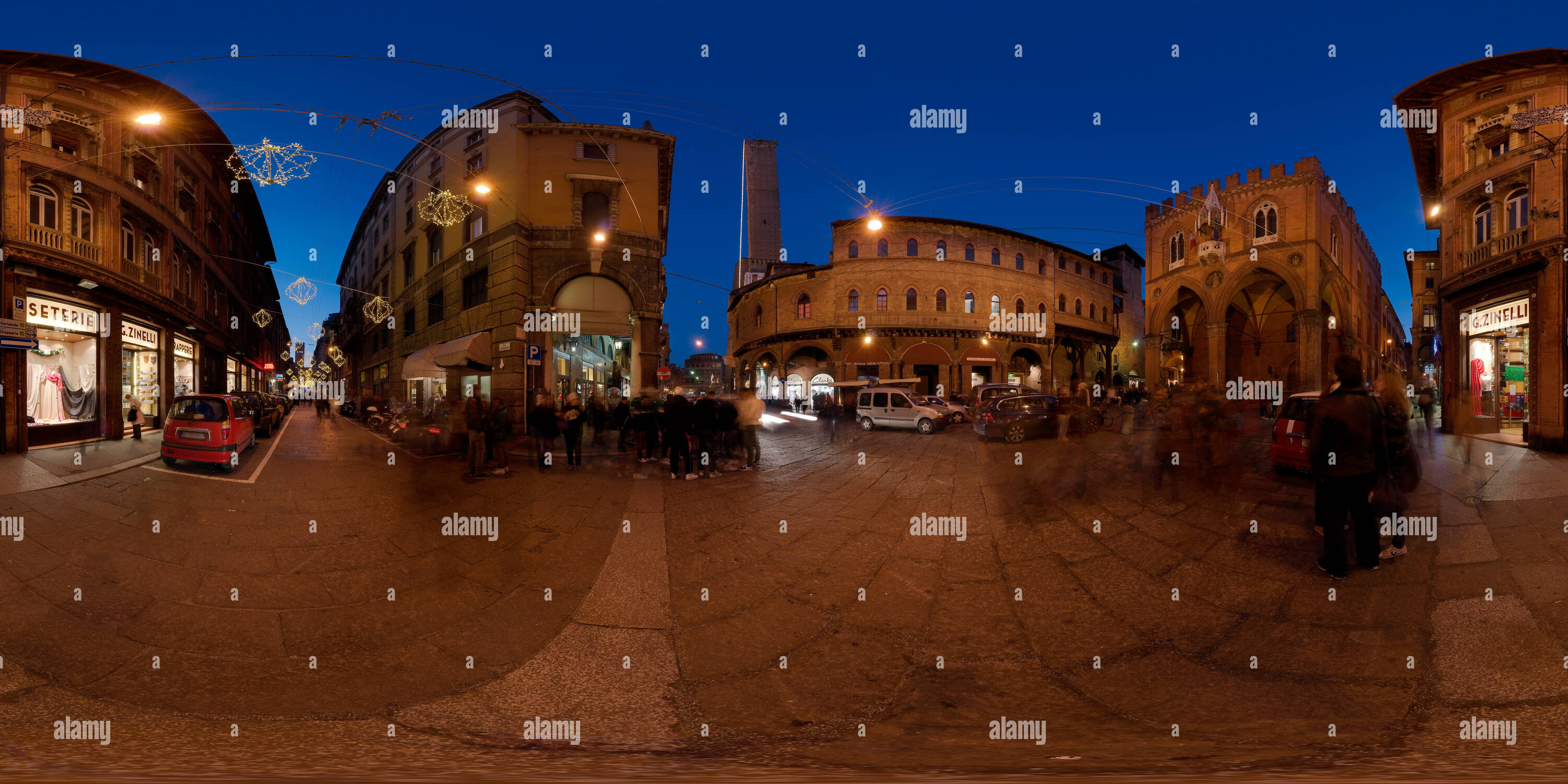 360 Grad Panorama Ansicht von Piazza della Mercanzia