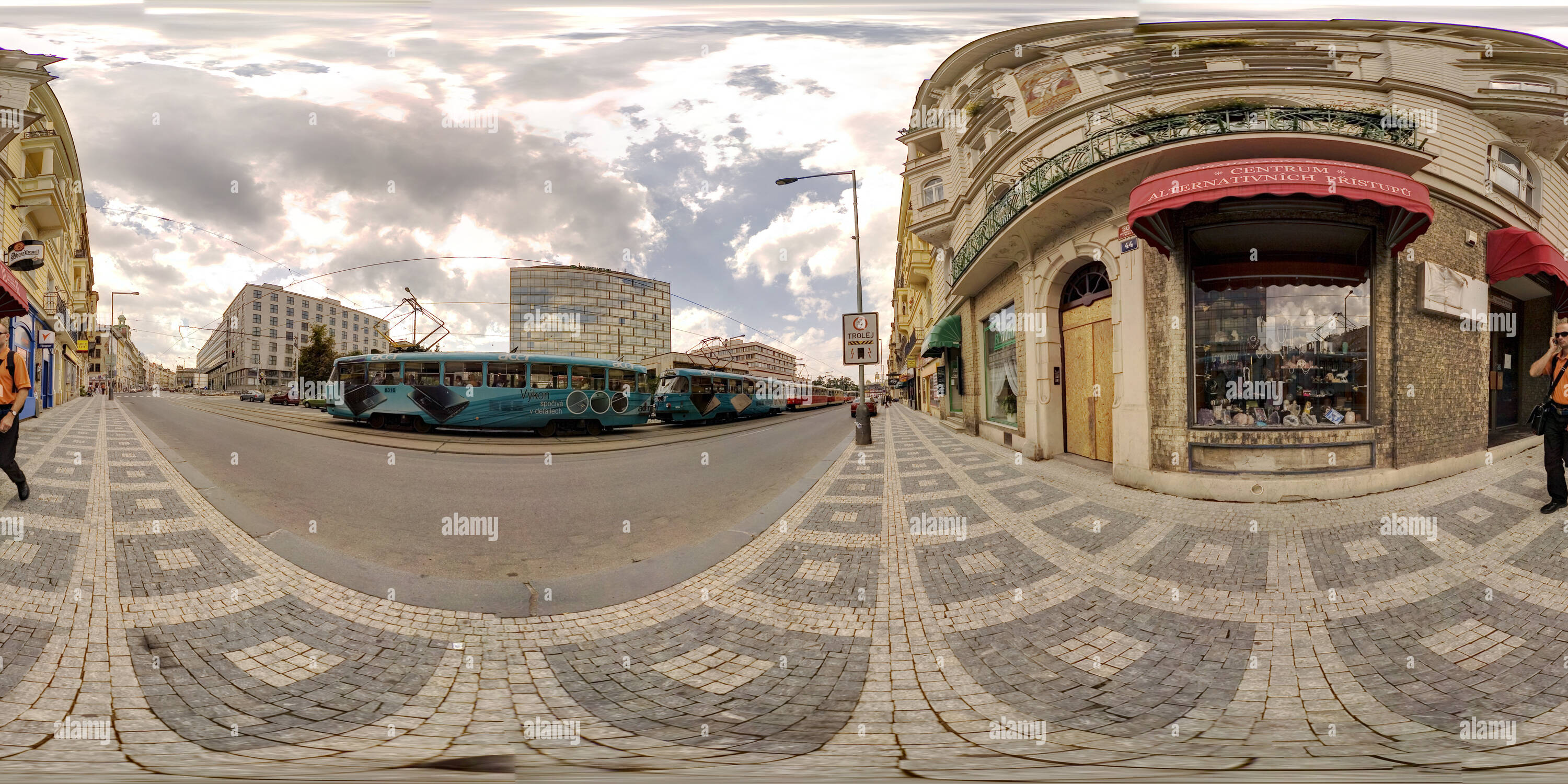 360 Grad Panorama Ansicht von Dukelskych Hrdinu 44, Holesovice, Prag 7.