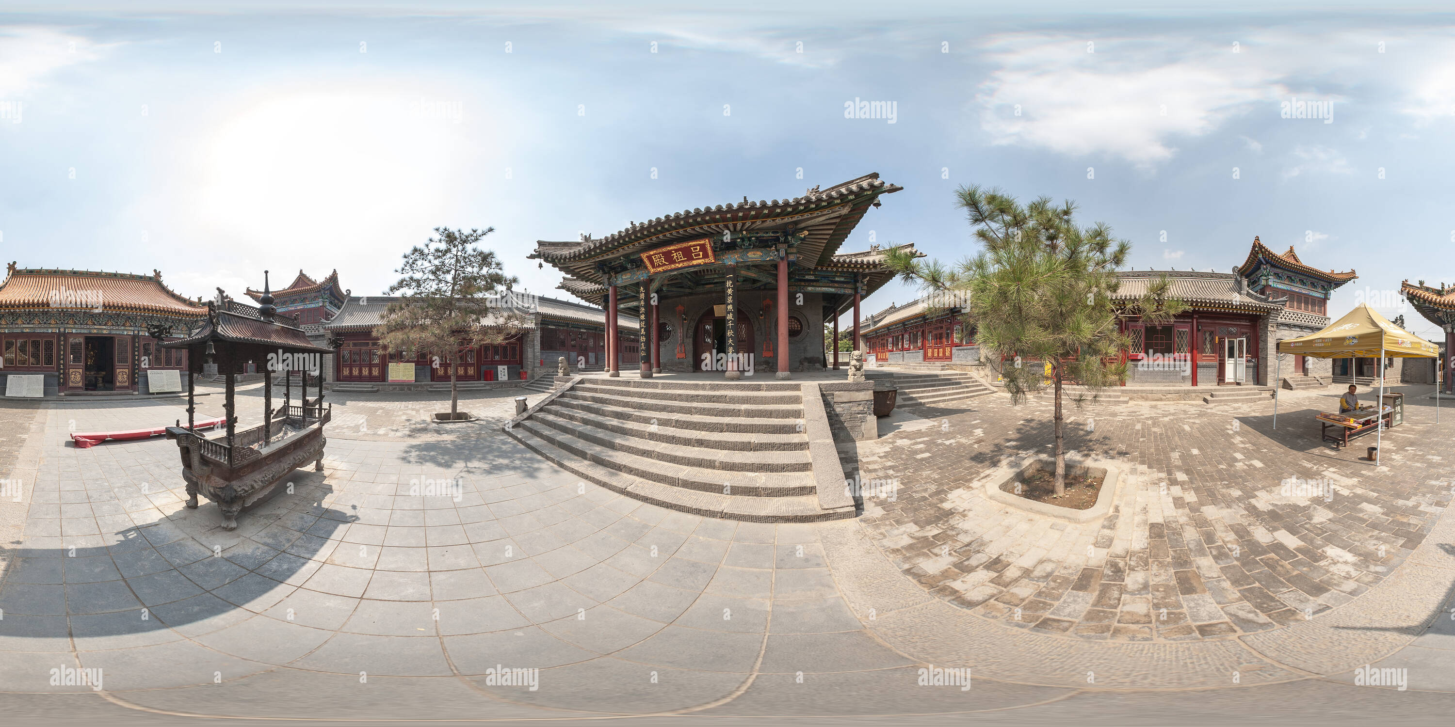 360 Grad Panorama Ansicht von Baotou Tempel zu Lyu-Lu Dongbin Zudian