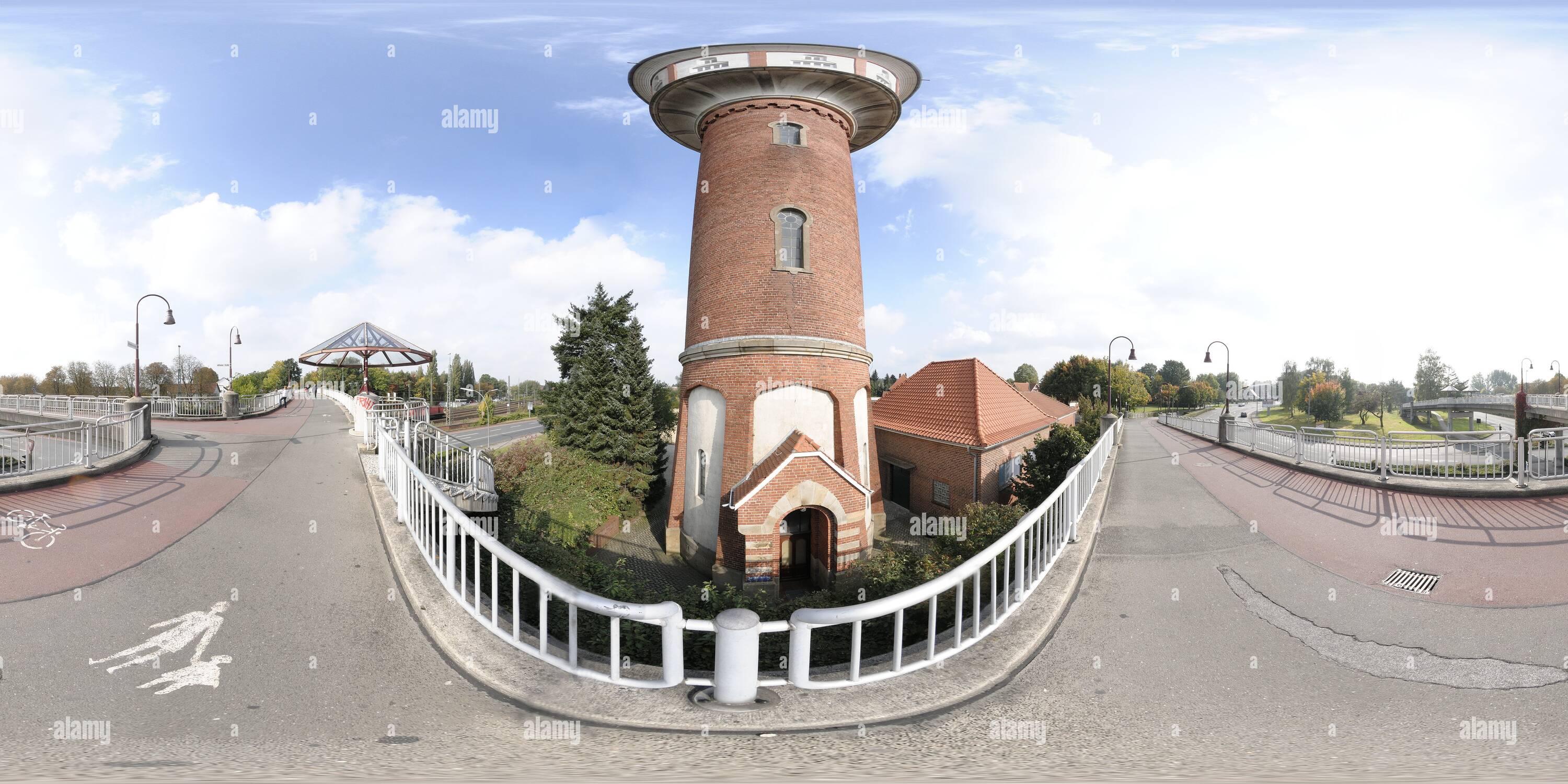 360 Grad Panorama Ansicht von Wasserturm in Lingen/Ems