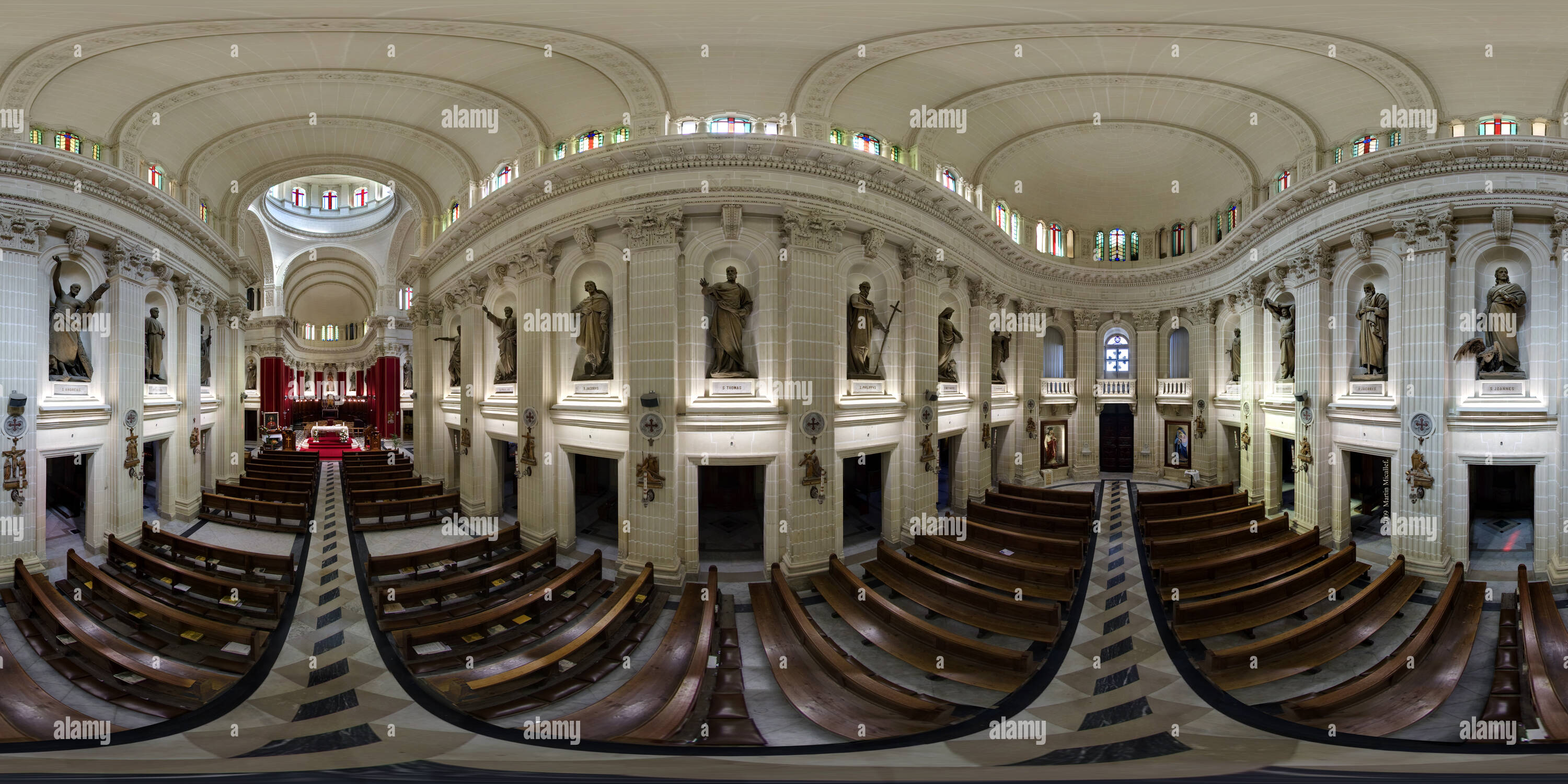 360 Grad Panorama Ansicht von Jesus von Nazareth Kirche Sliema Malta