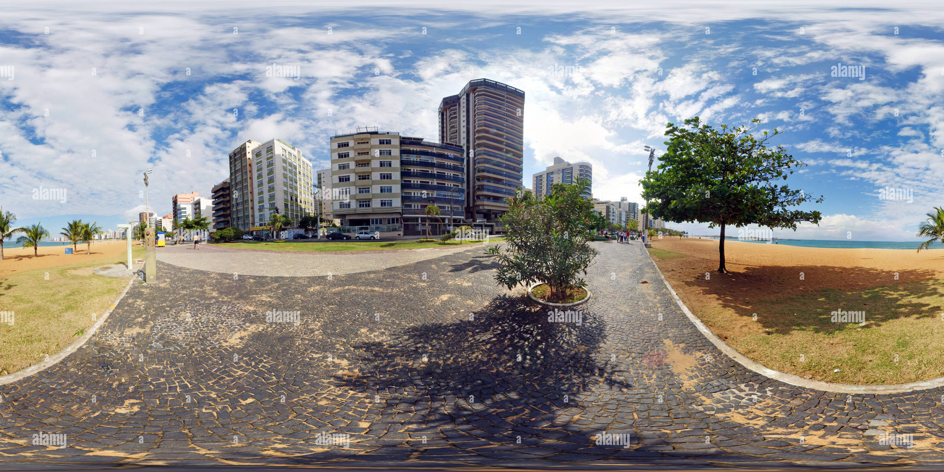 360 Grad Panorama Ansicht von Calçadão na Praia da Costa