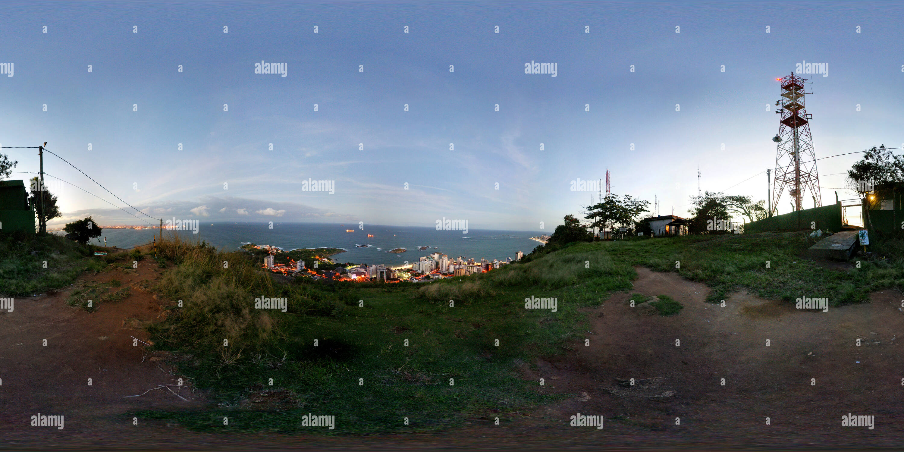 360 Grad Panorama Ansicht von Entardecer keine Morro Moreno em Vila Velha do