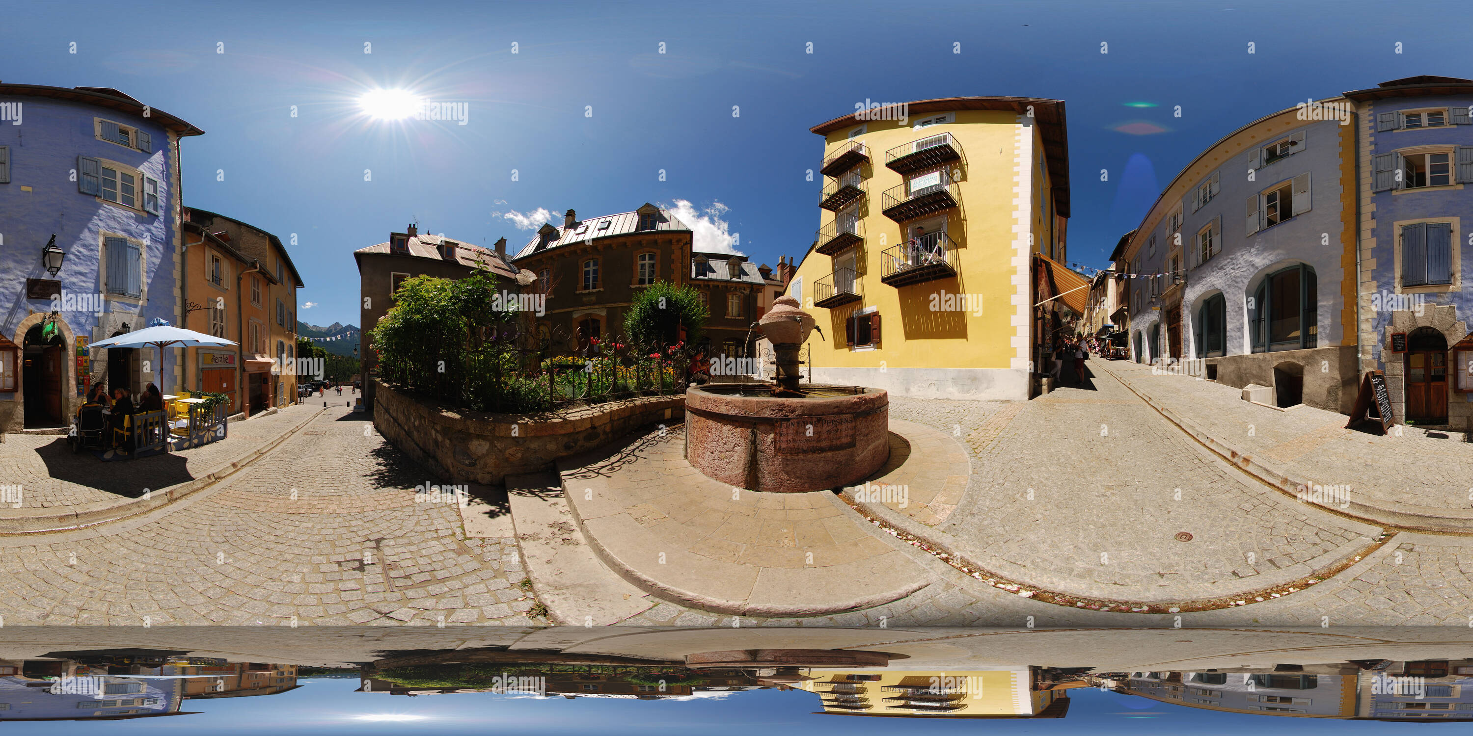 360 Grad Panorama Ansicht von Briançon, la Fontaine Persens