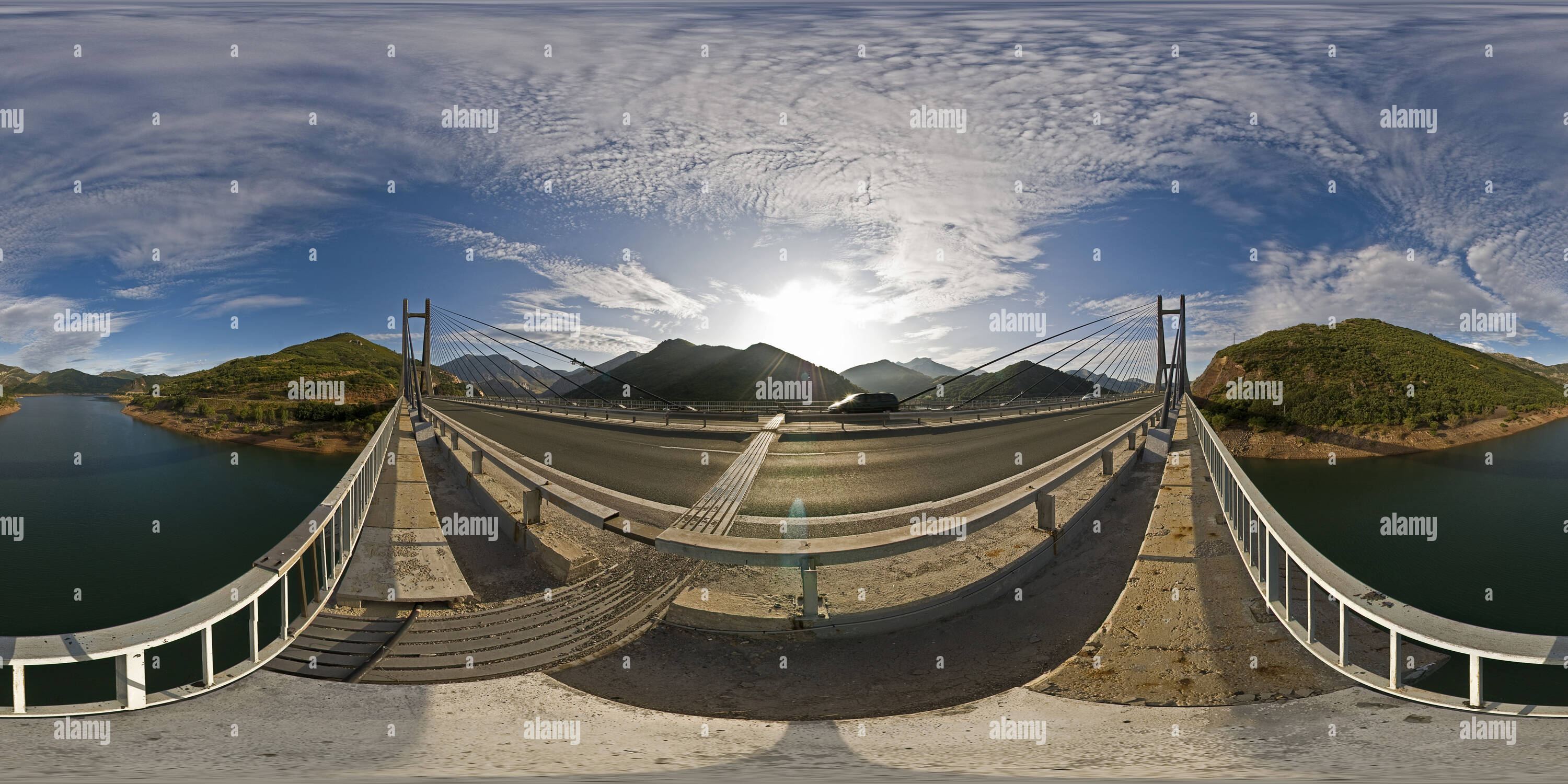 360 Grad Panorama Ansicht von Brücke Carlos Casado