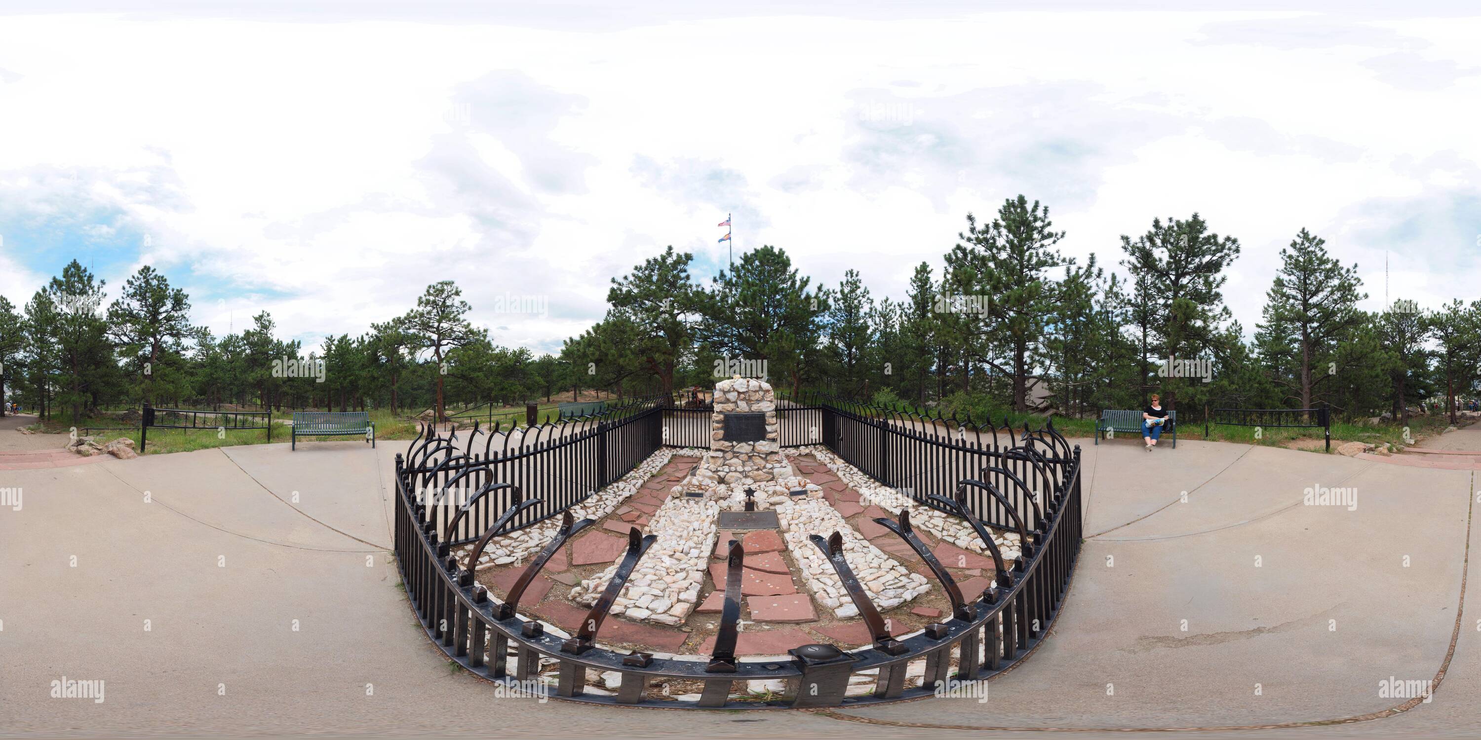 360 Grad Panorama Ansicht von Buffalo Bill's Grave