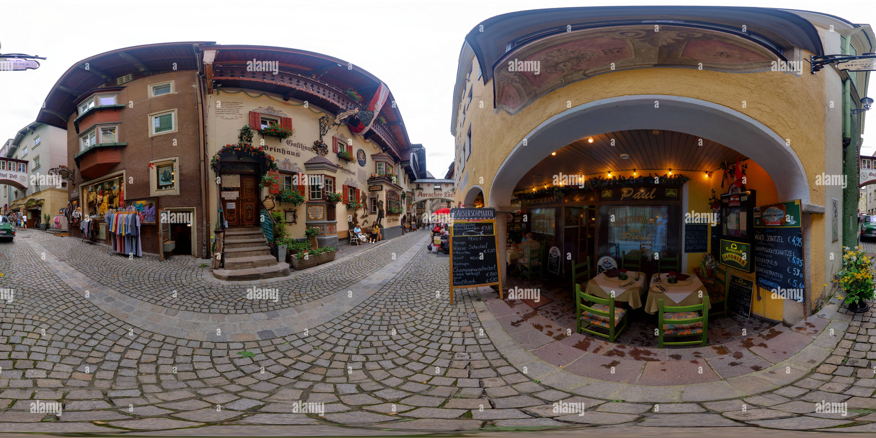 360 Grad Panorama Ansicht von Alte Teil der Stadt Kufstein, Österreich