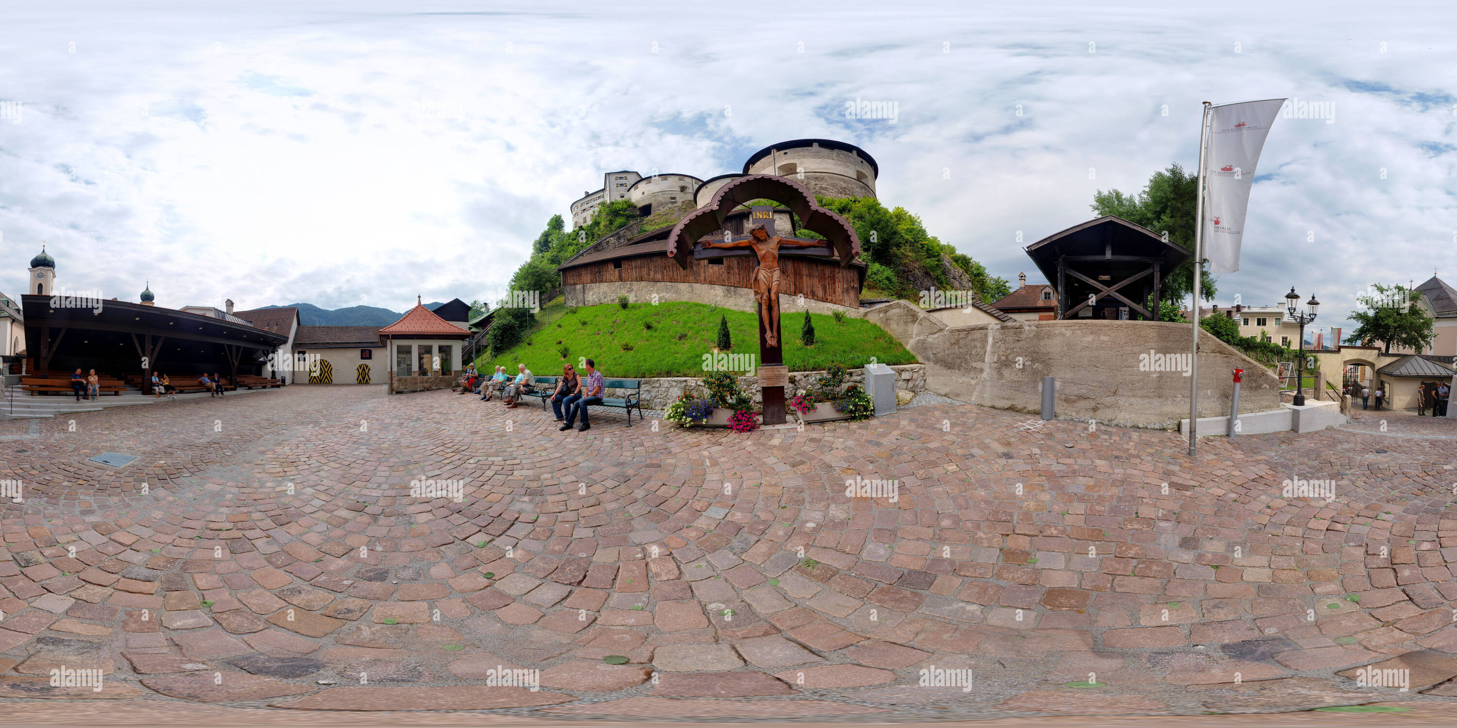 360 Grad Panorama Ansicht von Burg Kufstein, Österreich