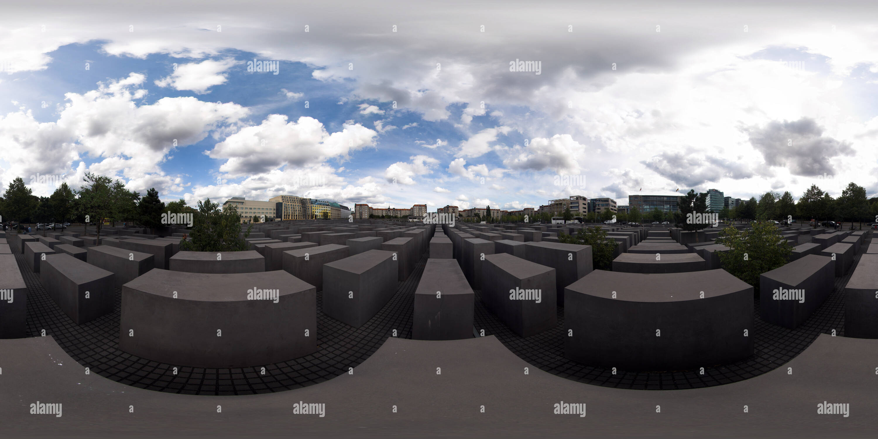 360 Grad Panorama Ansicht von Holocaust-Mahnmal-Berlin