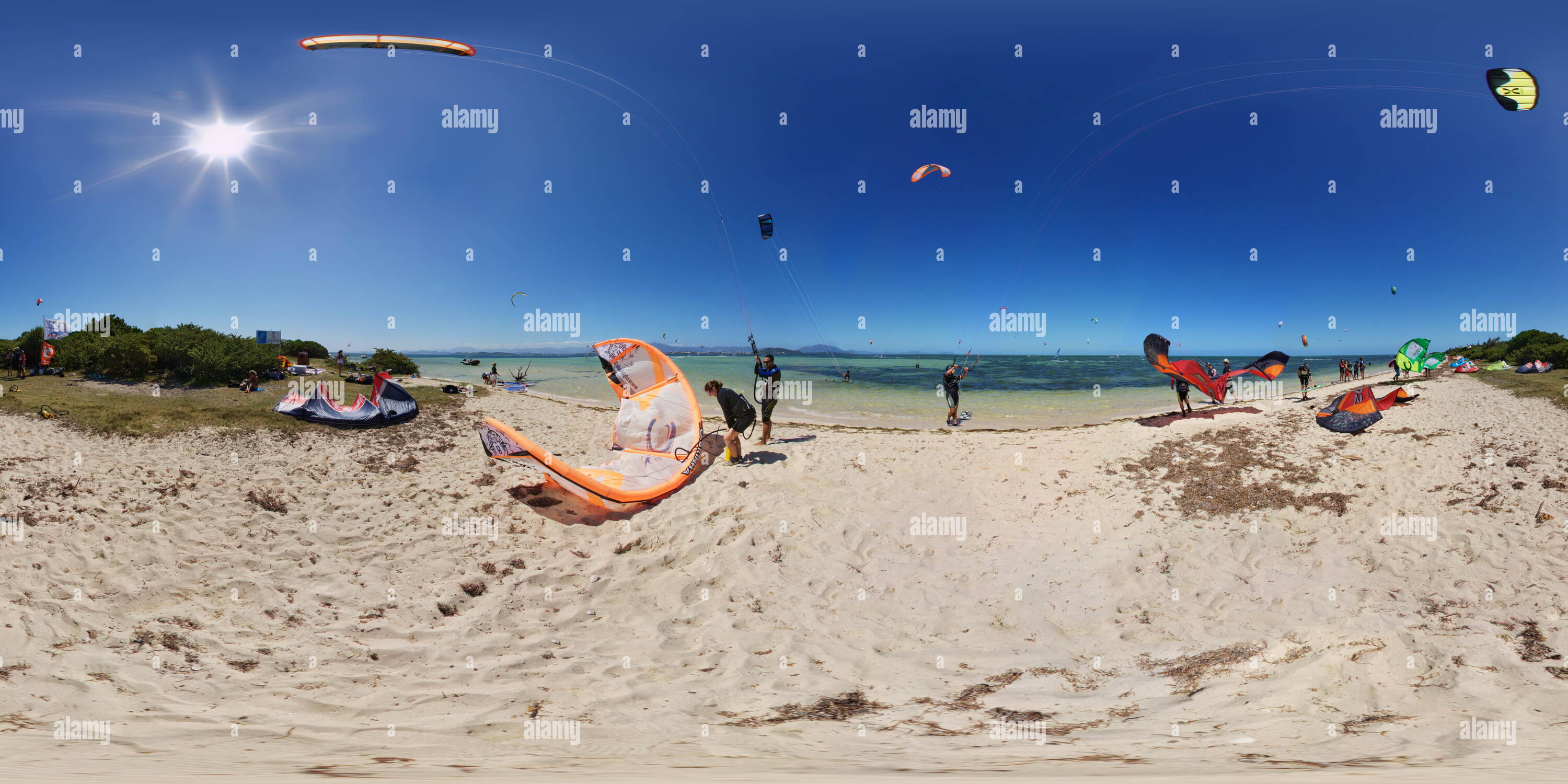 360 Grad Panorama Ansicht von Kitesurf Neukaledonien Escapade Ilot Maitre