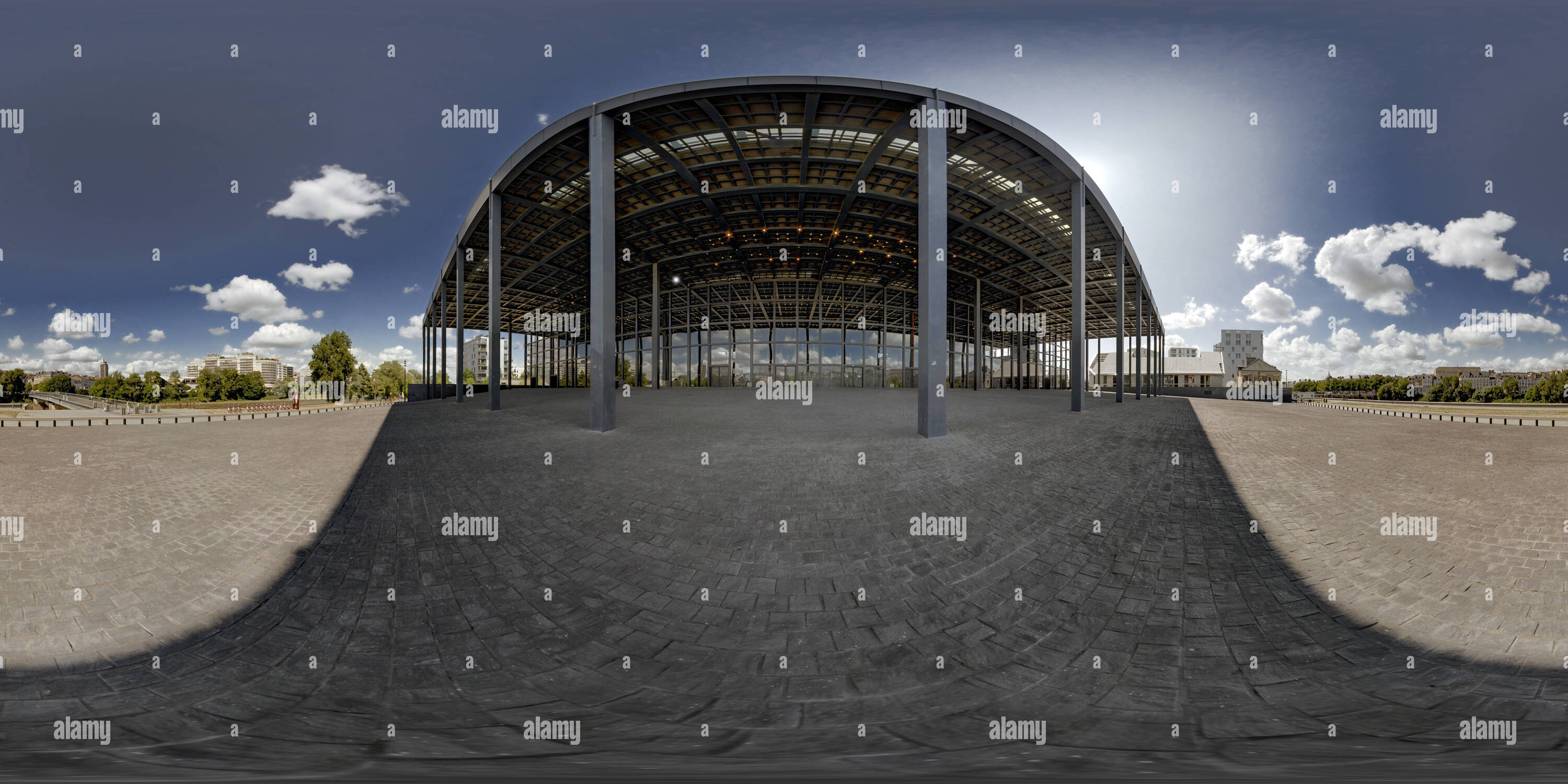 360 Grad Panorama Ansicht von Palais Gerechtigkeit Nantes