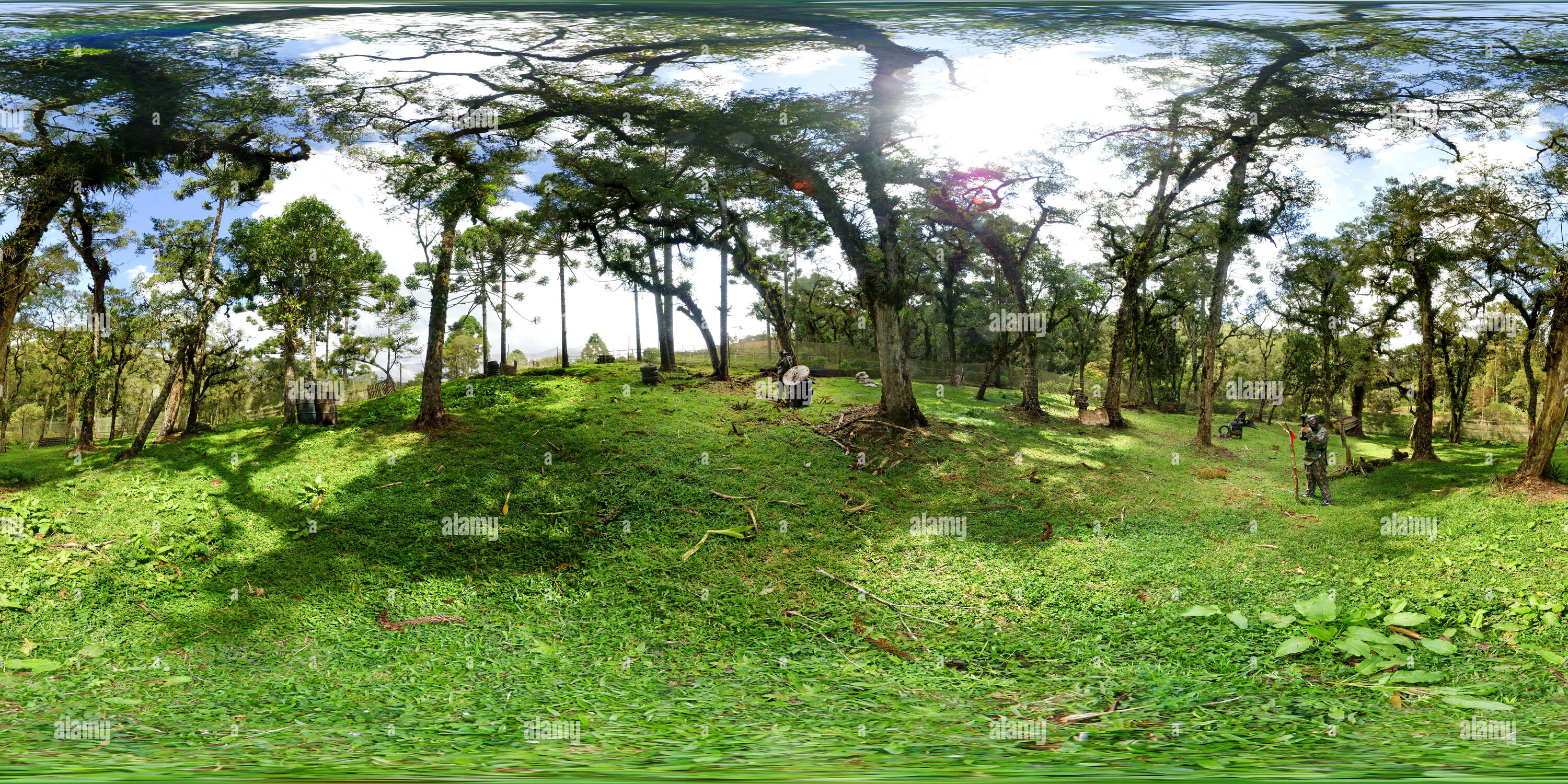 360 Grad Panorama Ansicht von Batalha keine Rancho Paintball