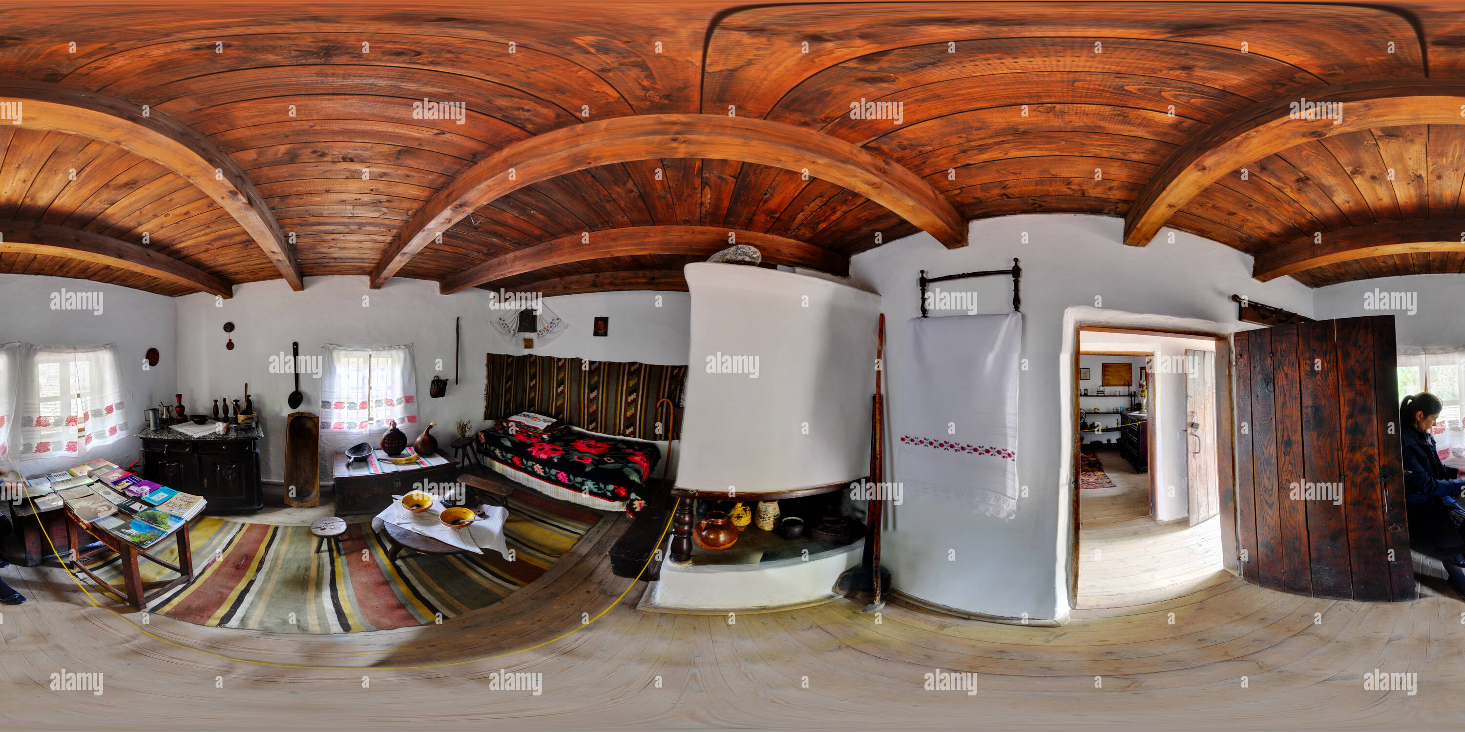 360 Grad Panorama Ansicht von In Ion Creanga's Memorial House in Iasi