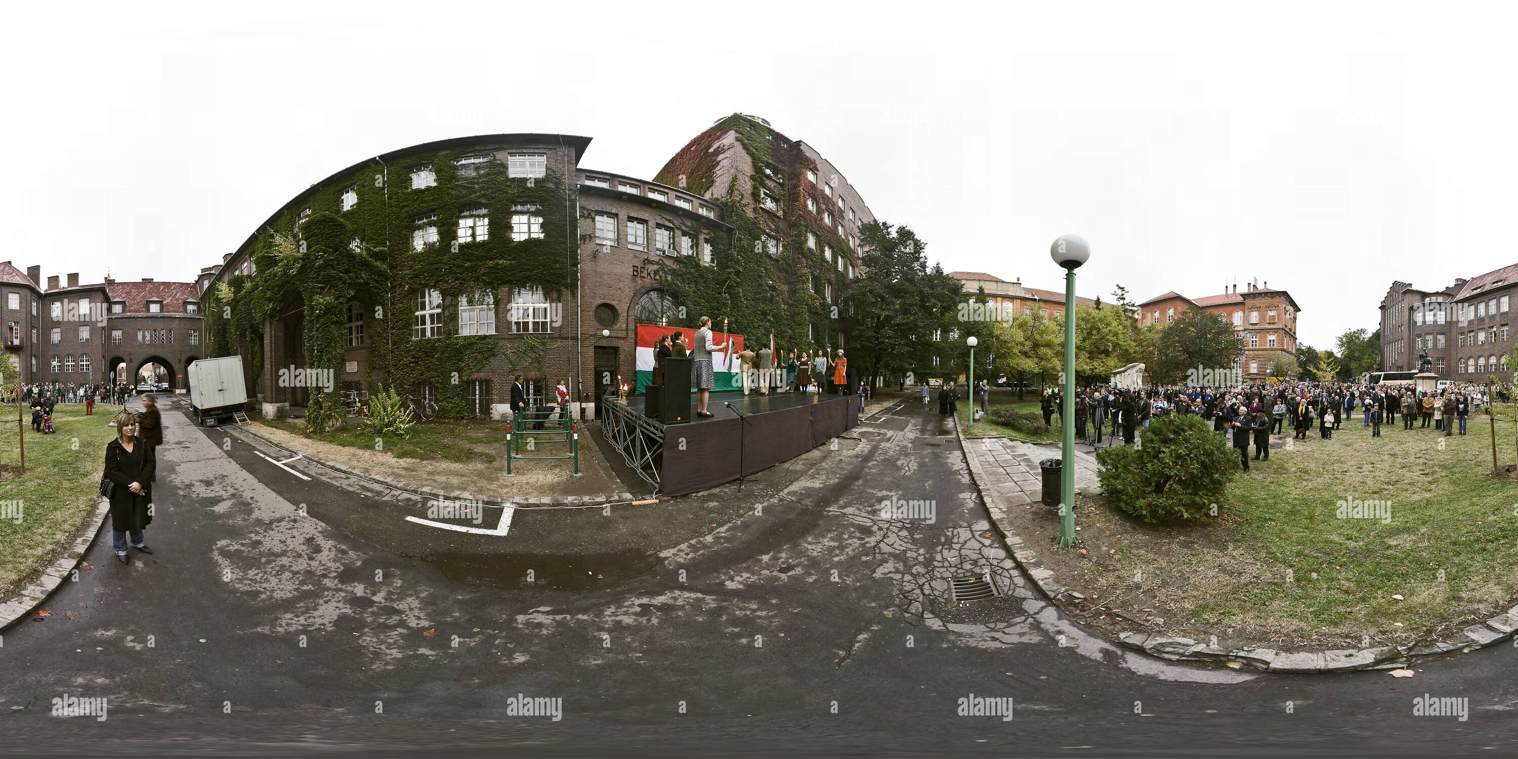 360 Grad Panorama Ansicht von 1956 Ungarische Revolution und Krieg von Unabhängigkeit festliche Gedenken - festliches Programm