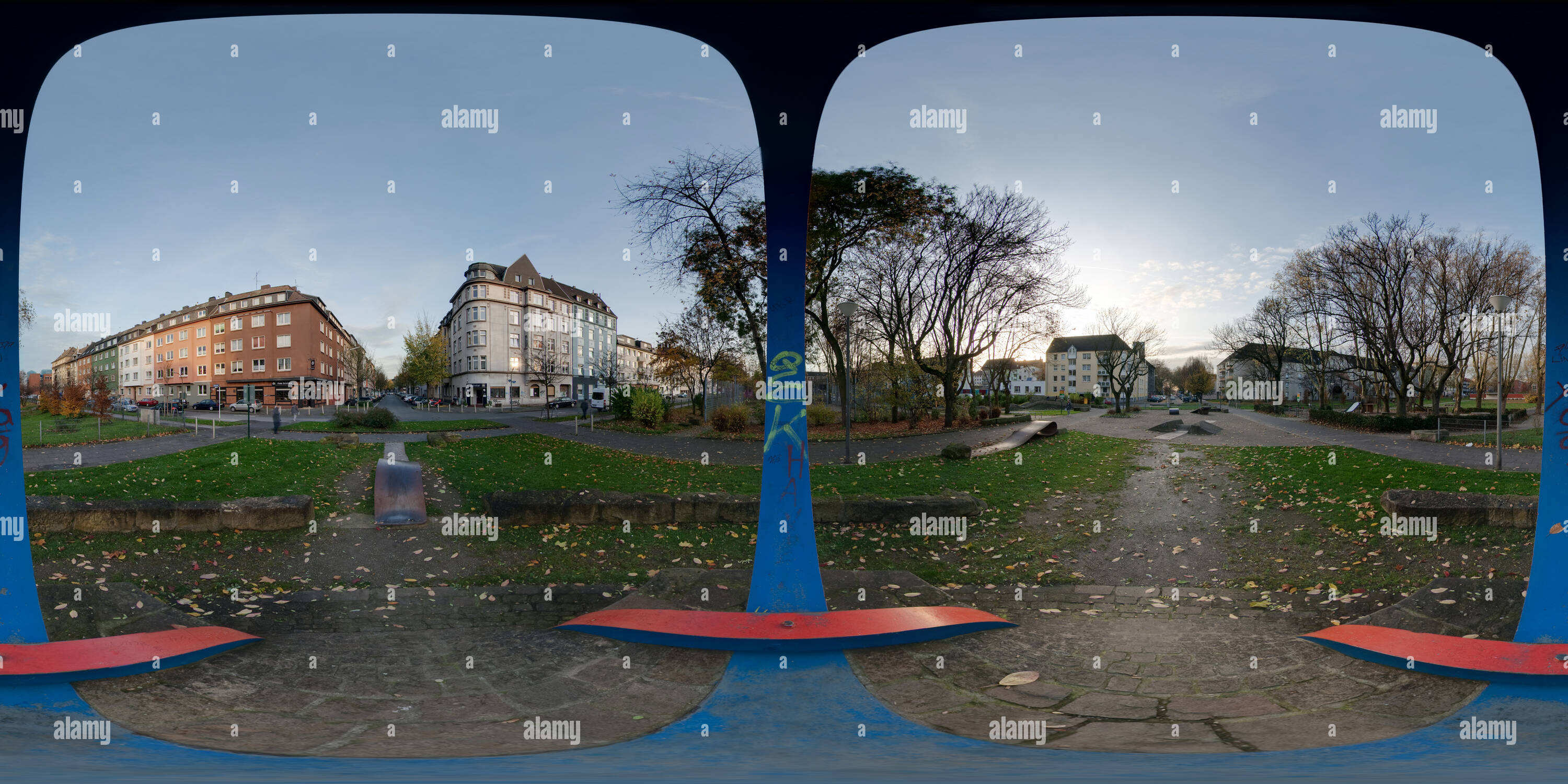 360 Grad Panorama Ansicht von Der Ring im blücherpark. Dortmund, Nordstadt