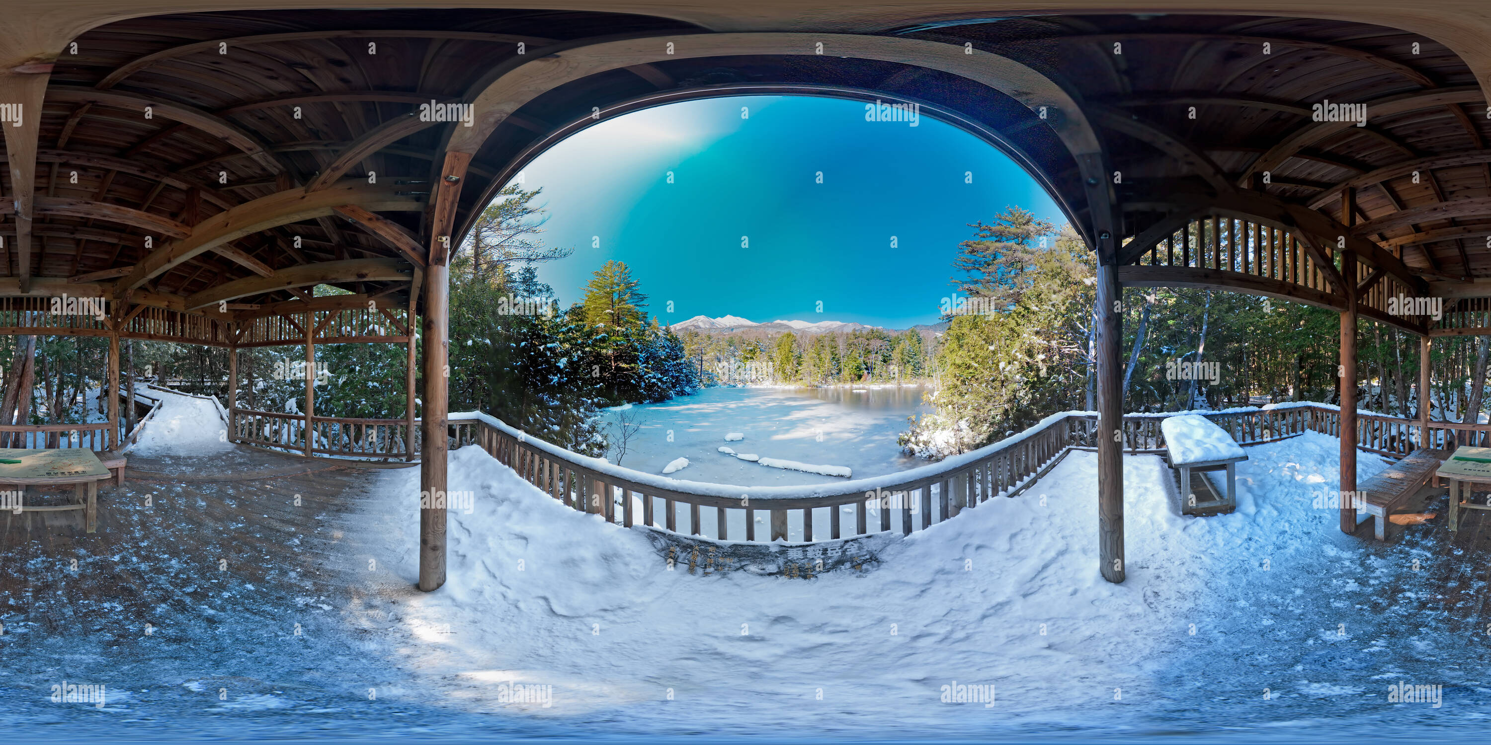 360 Grad Panorama Ansicht von Norikura Ushi Tome Ike