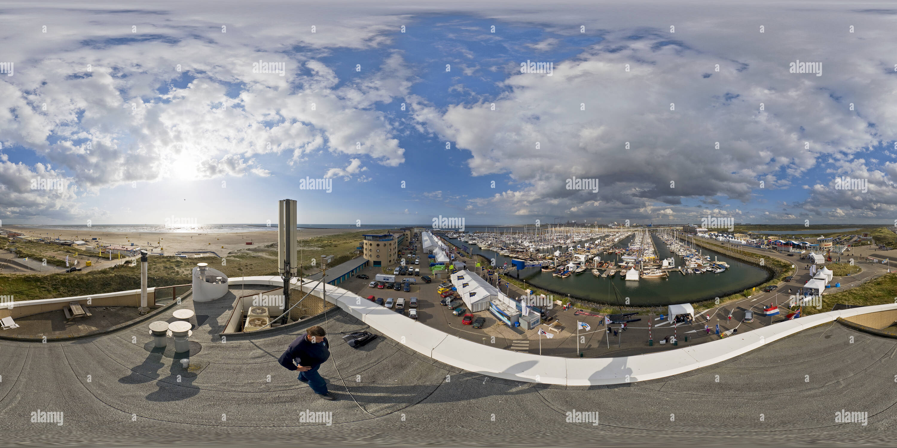 360 Grad Panorama Ansicht von IJmuiden Seaport