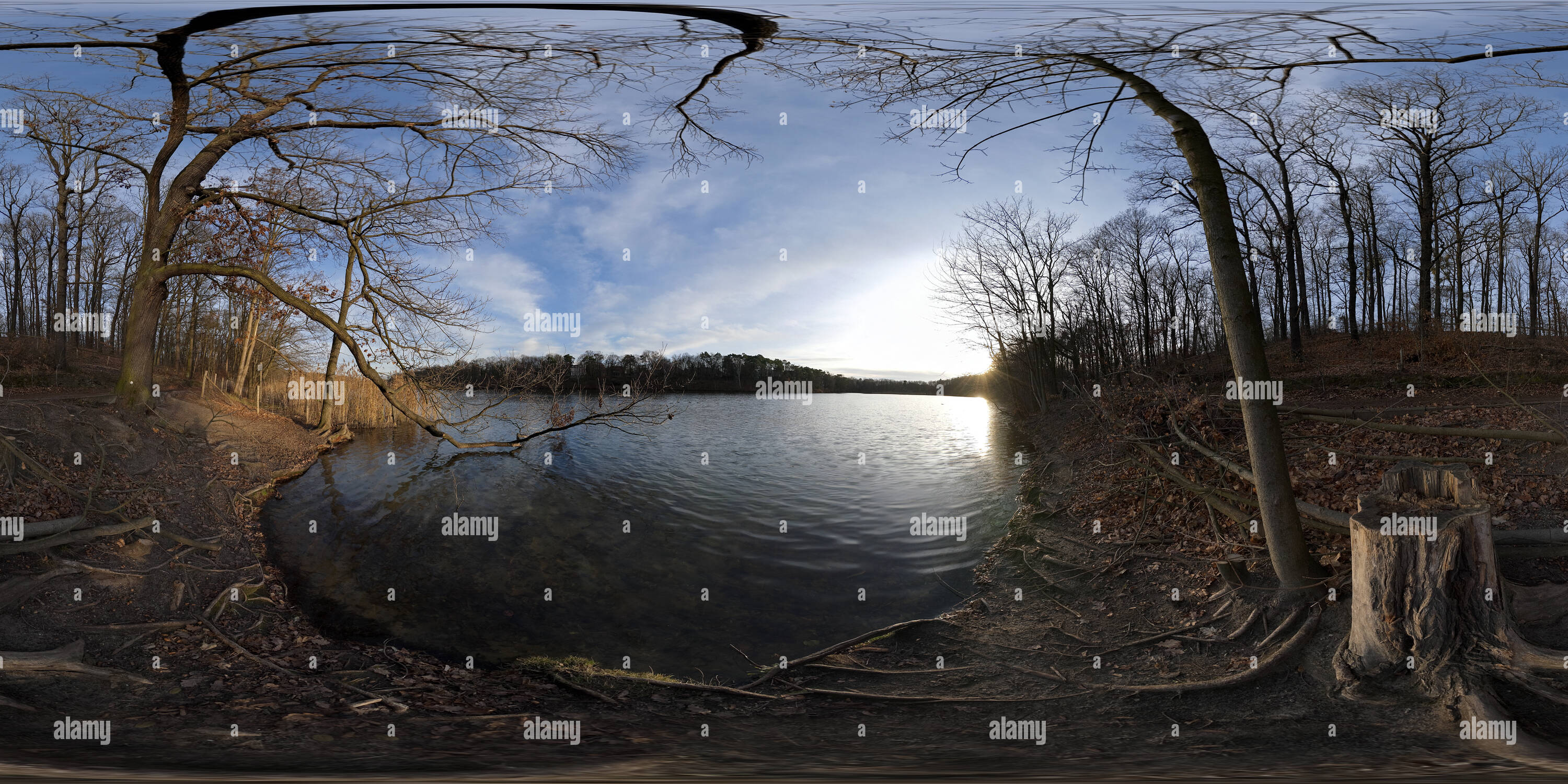 360 Grad Panorama Ansicht von Schlachtensee Berlin