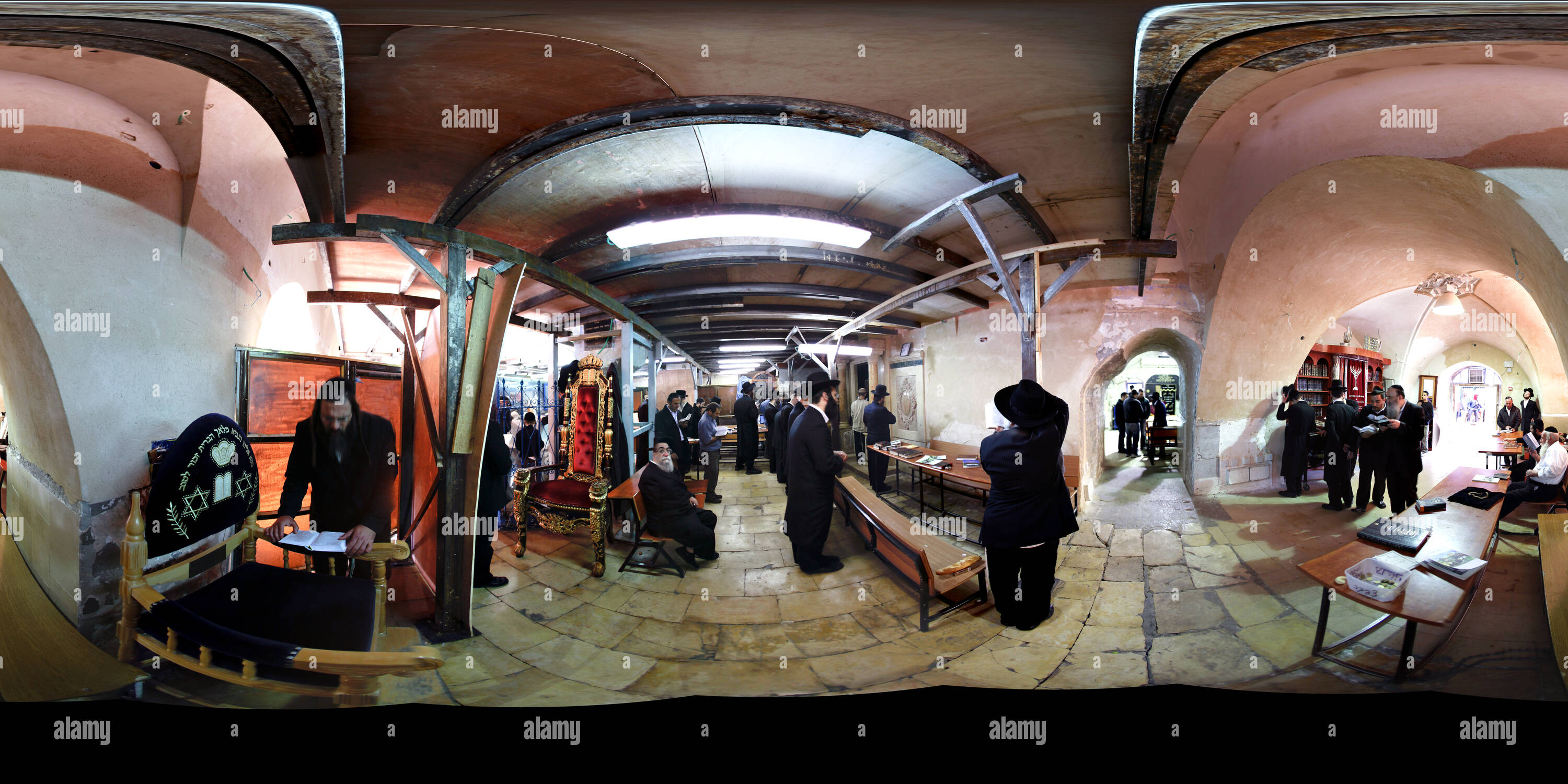 360 Grad Panorama Ansicht von Grab von Shimon Bar Yochai, Meiron, Israel