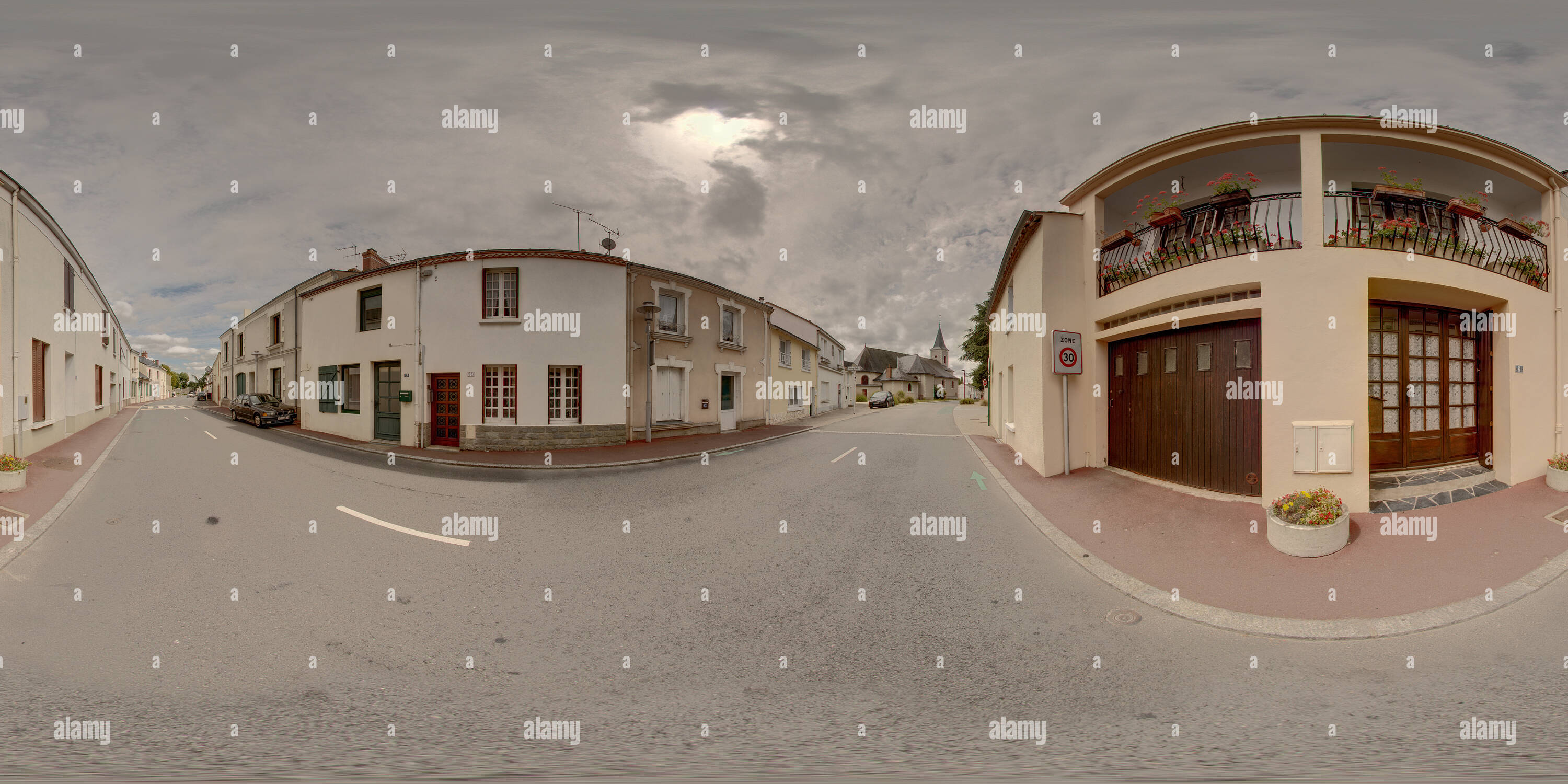 360 Grad Panorama Ansicht von Rue Freres Roussaeau Saint-Aignan-Grandlieu Nantes 10.