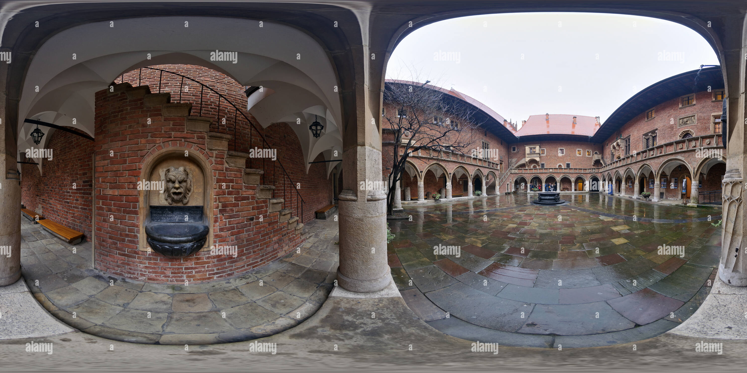 360 Grad Panorama Ansicht von Collegium Maius Uniwersytetu Jagiellońskiego 2