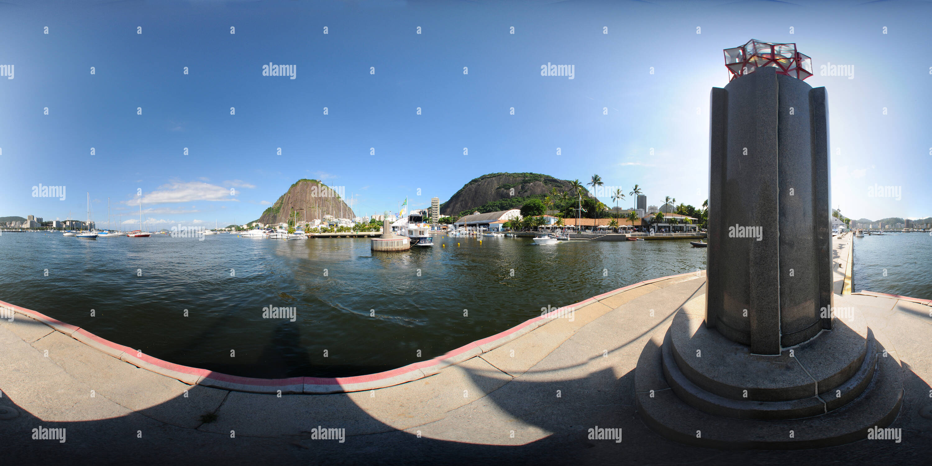 360 Grad Panorama Ansicht von Yacht Club Leuchtturm
