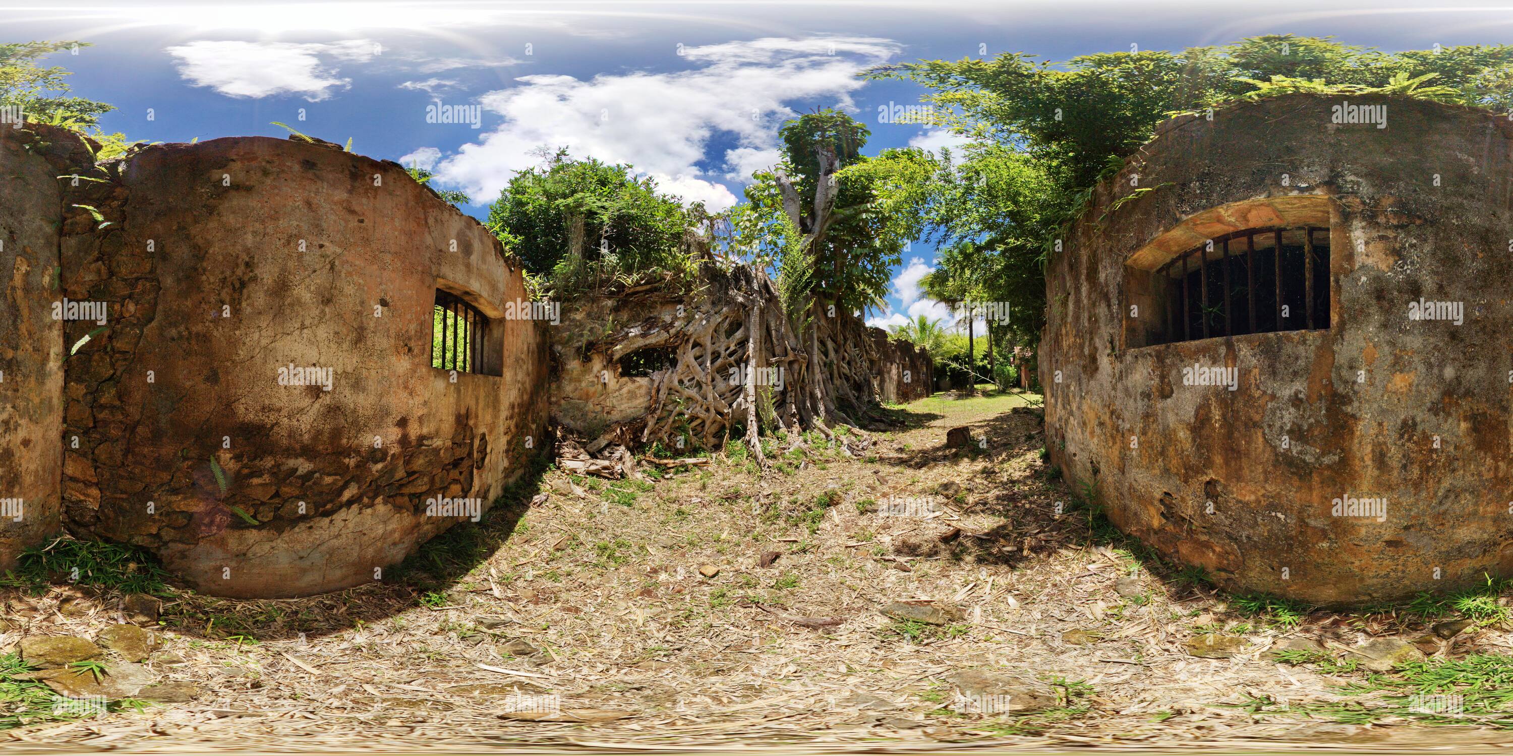 360 Grad Panorama Ansicht von Neukaledonien Geschichte Prony Gefängnis Kolonie