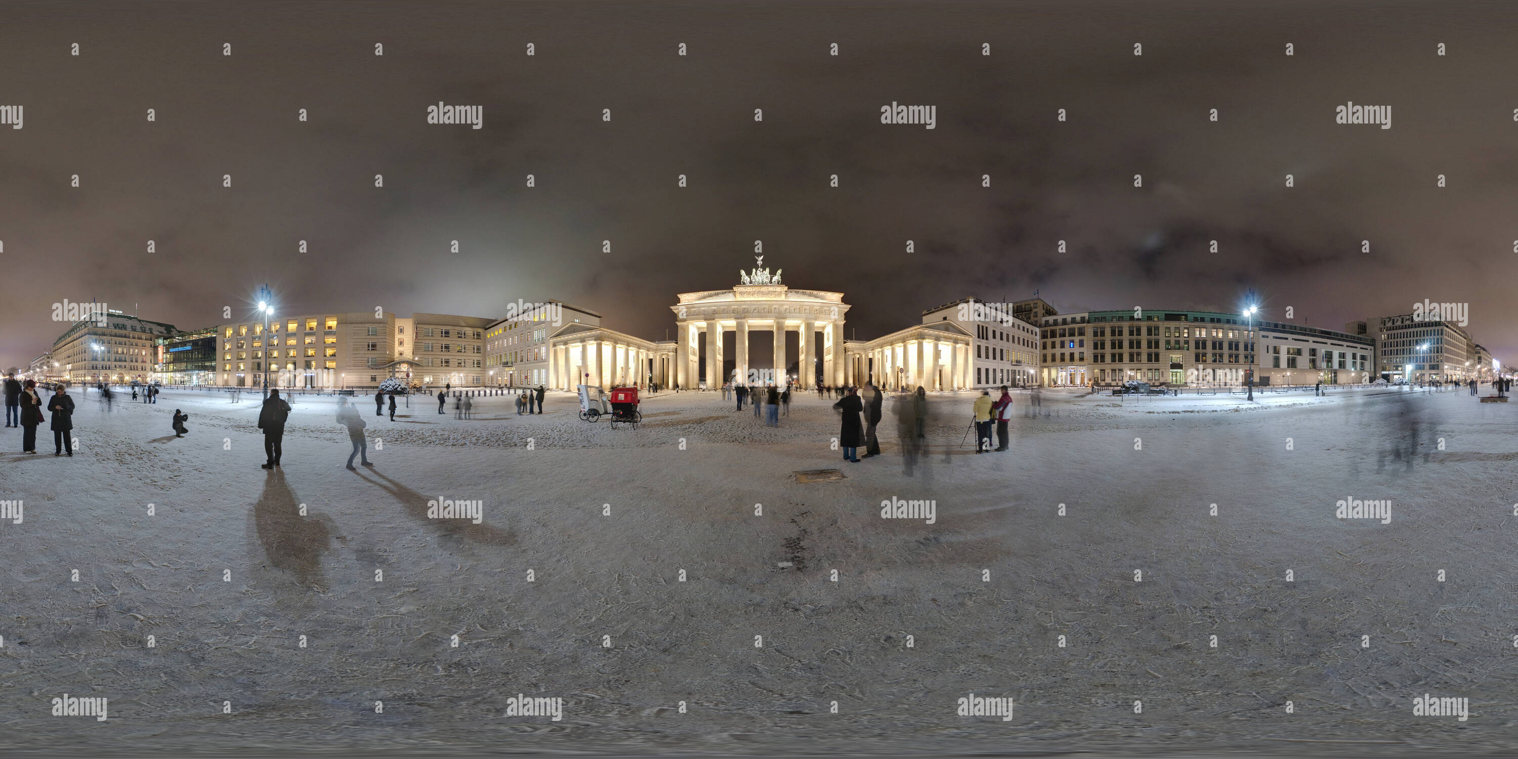 360 Grad Panorama Ansicht von Berlin Brandenburgertor, 01.