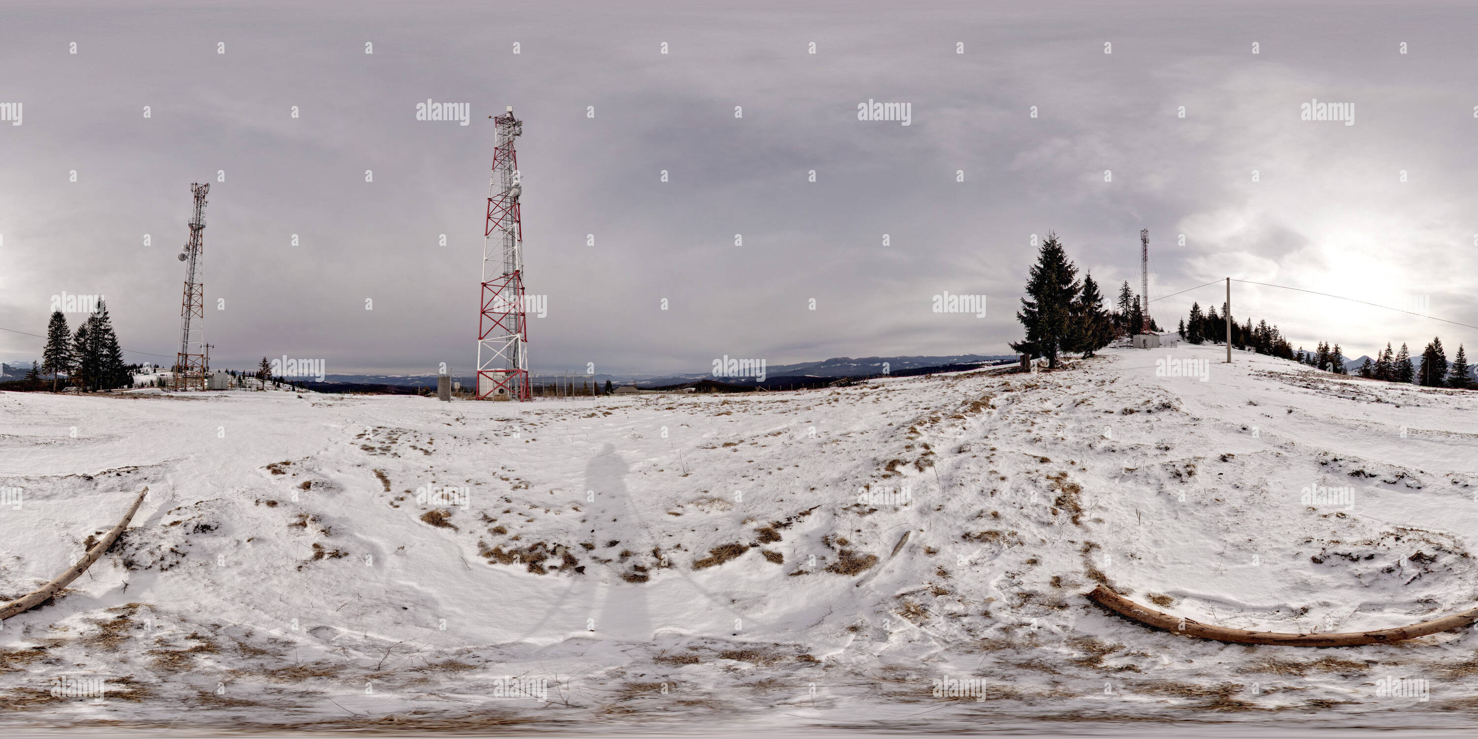 360 Grad Panorama Ansicht von Der Tihuta Pass zwischen Siebenbürgen und Moldau