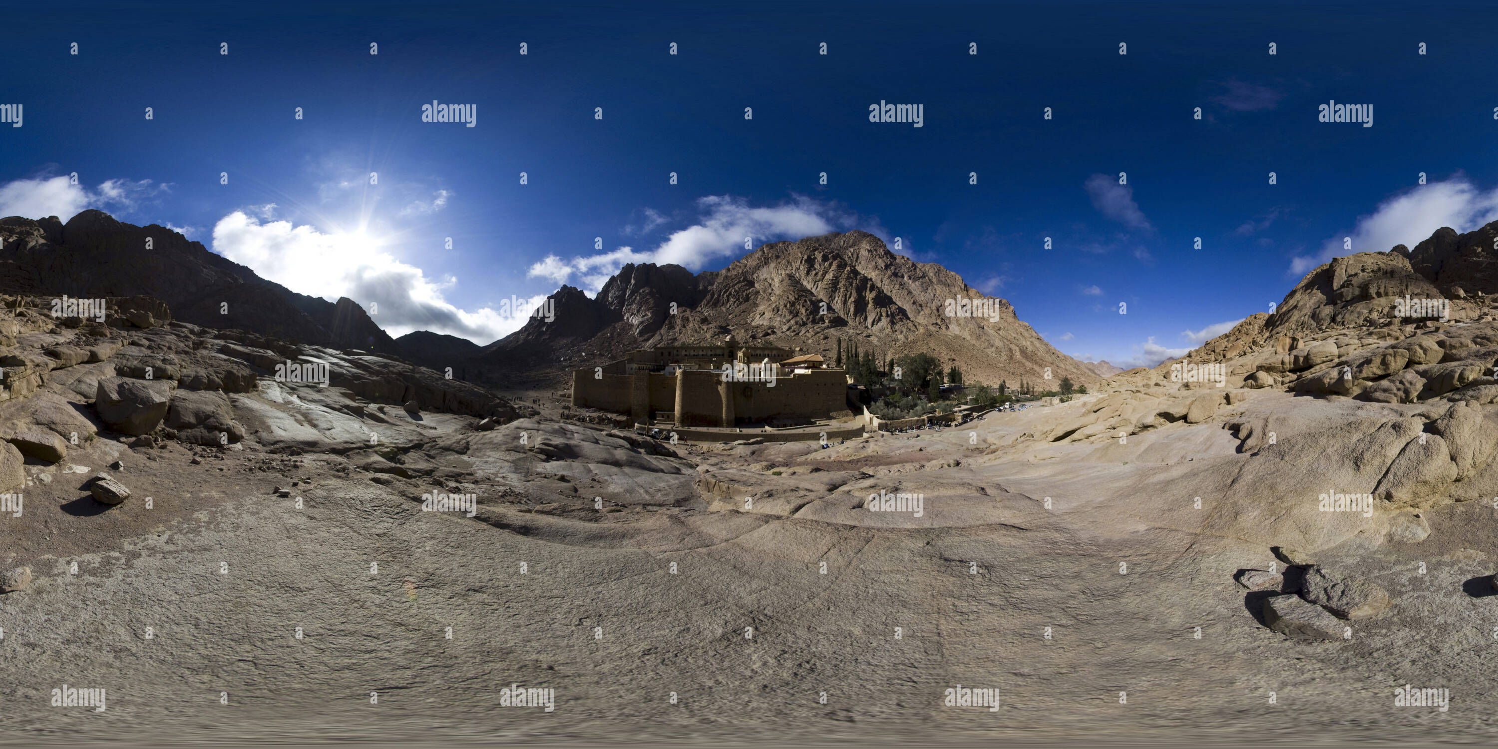 360 Grad Panorama Ansicht von Blick auf St. Katherine's Kloster, Sinai