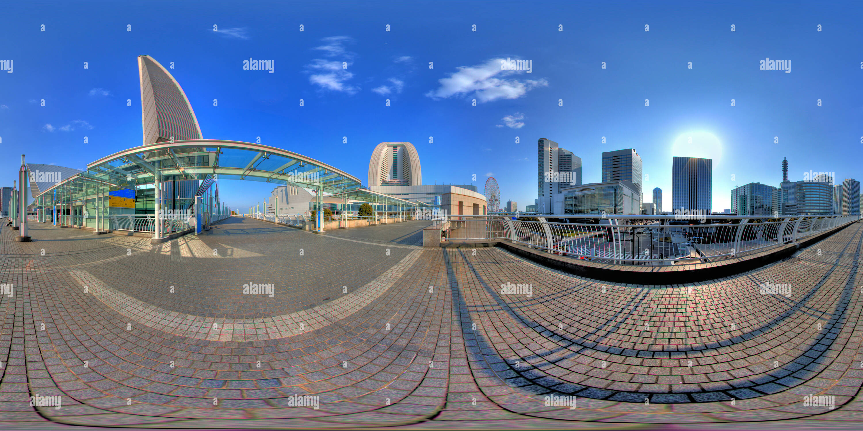 360 Grad Panorama Ansicht von Pacifico Yokohama