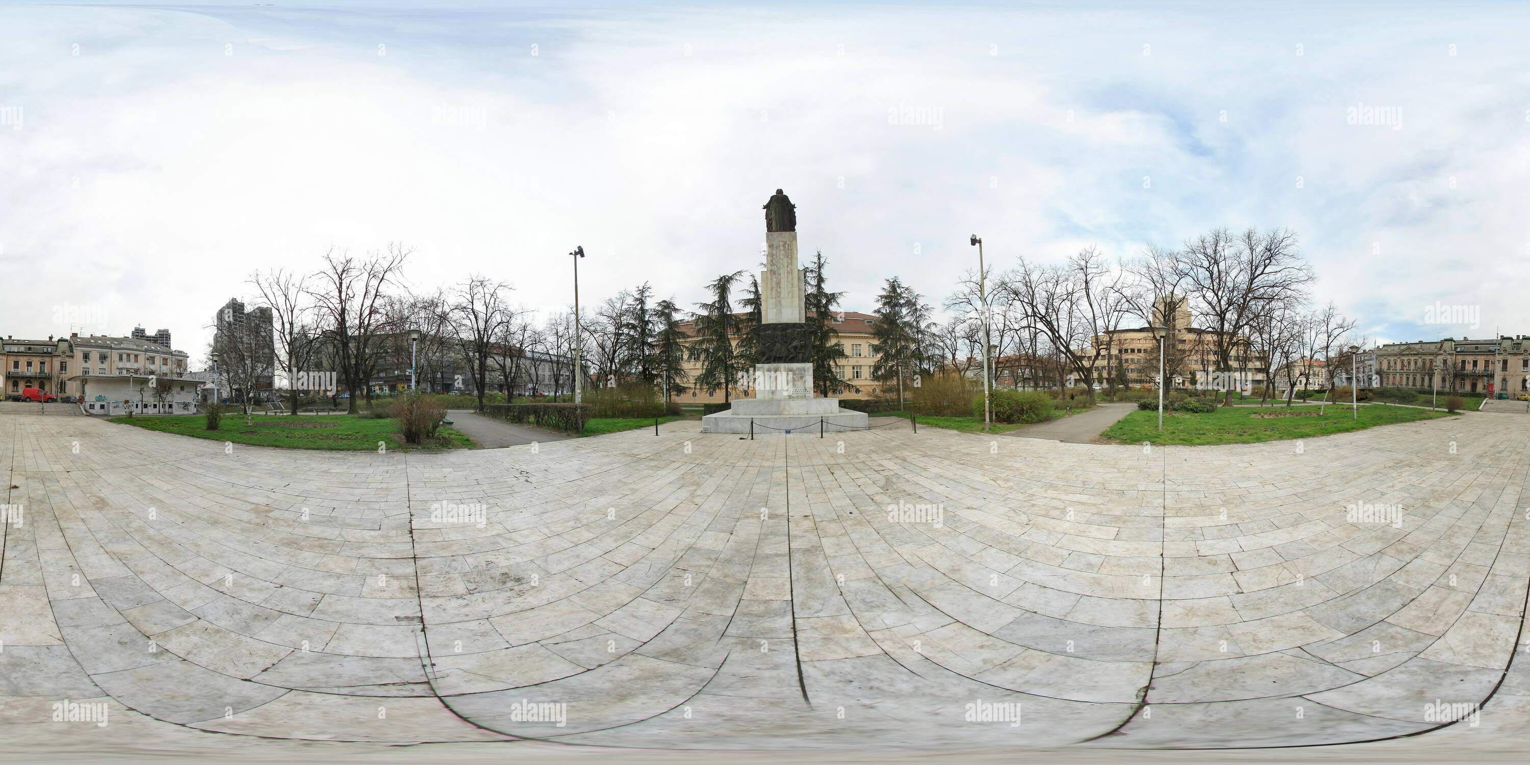 360 Grad Panorama Ansicht von Zemun Palim Spomenik U Nob