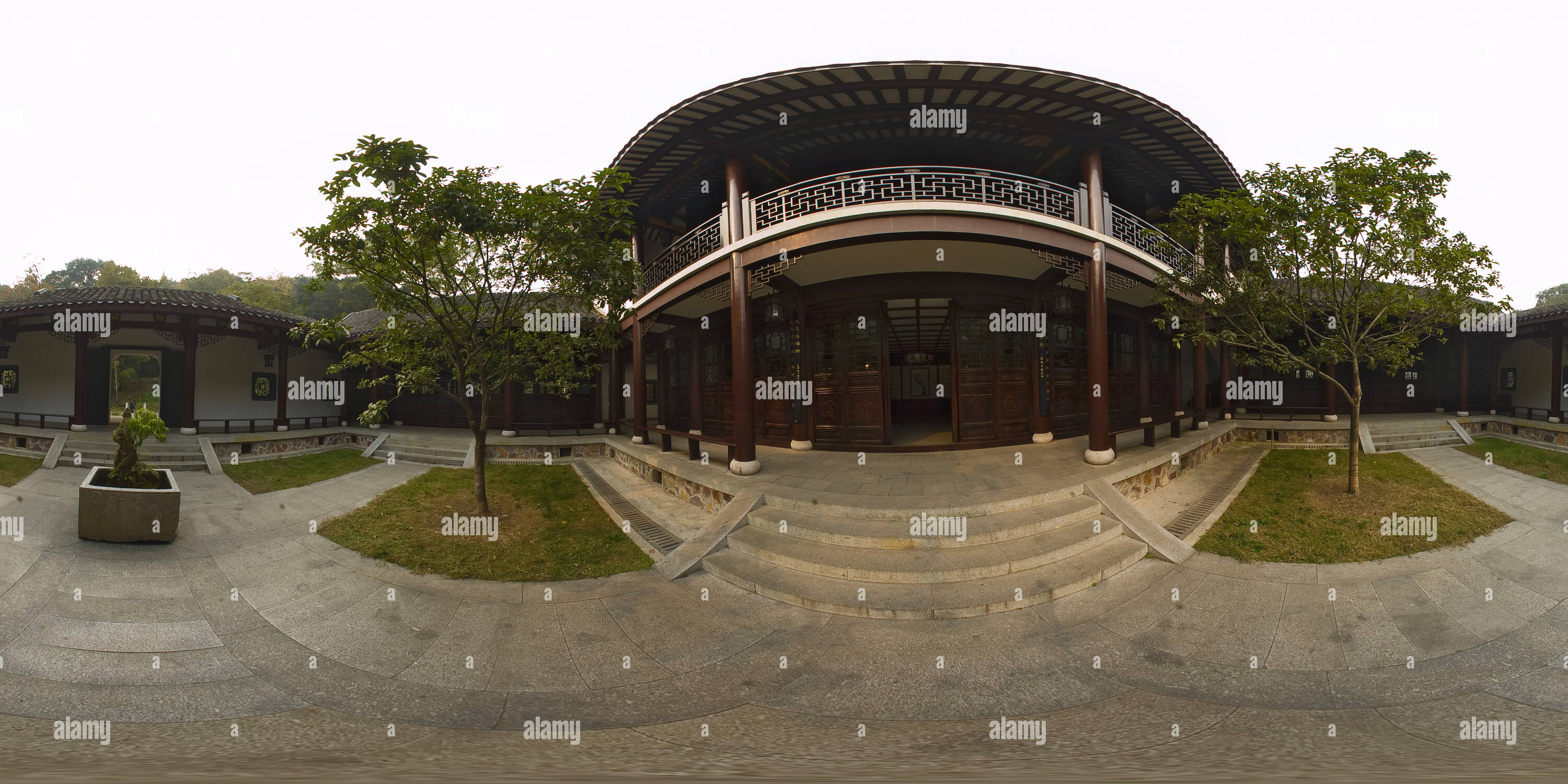 360 Grad Panorama Ansicht von Changsha Yuelu Hochschule - Qu Yuan Tempel