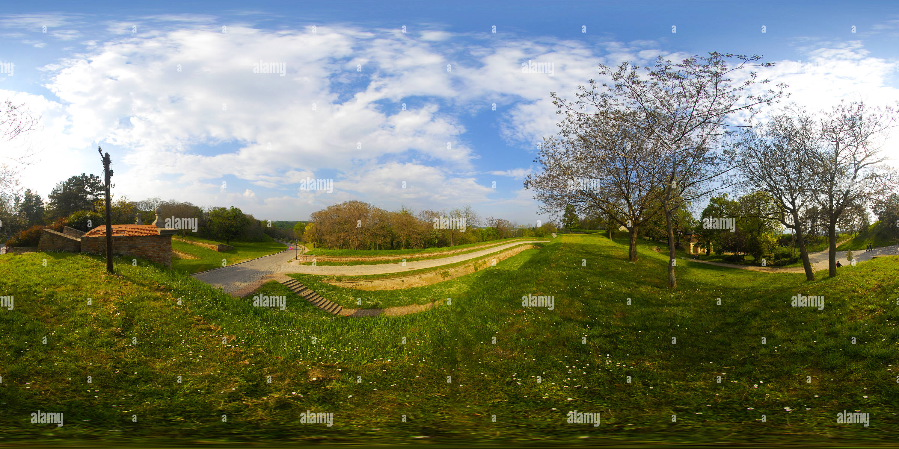 360 Grad Panorama Ansicht von Petrovaradinska Tvrdjava, Kapija