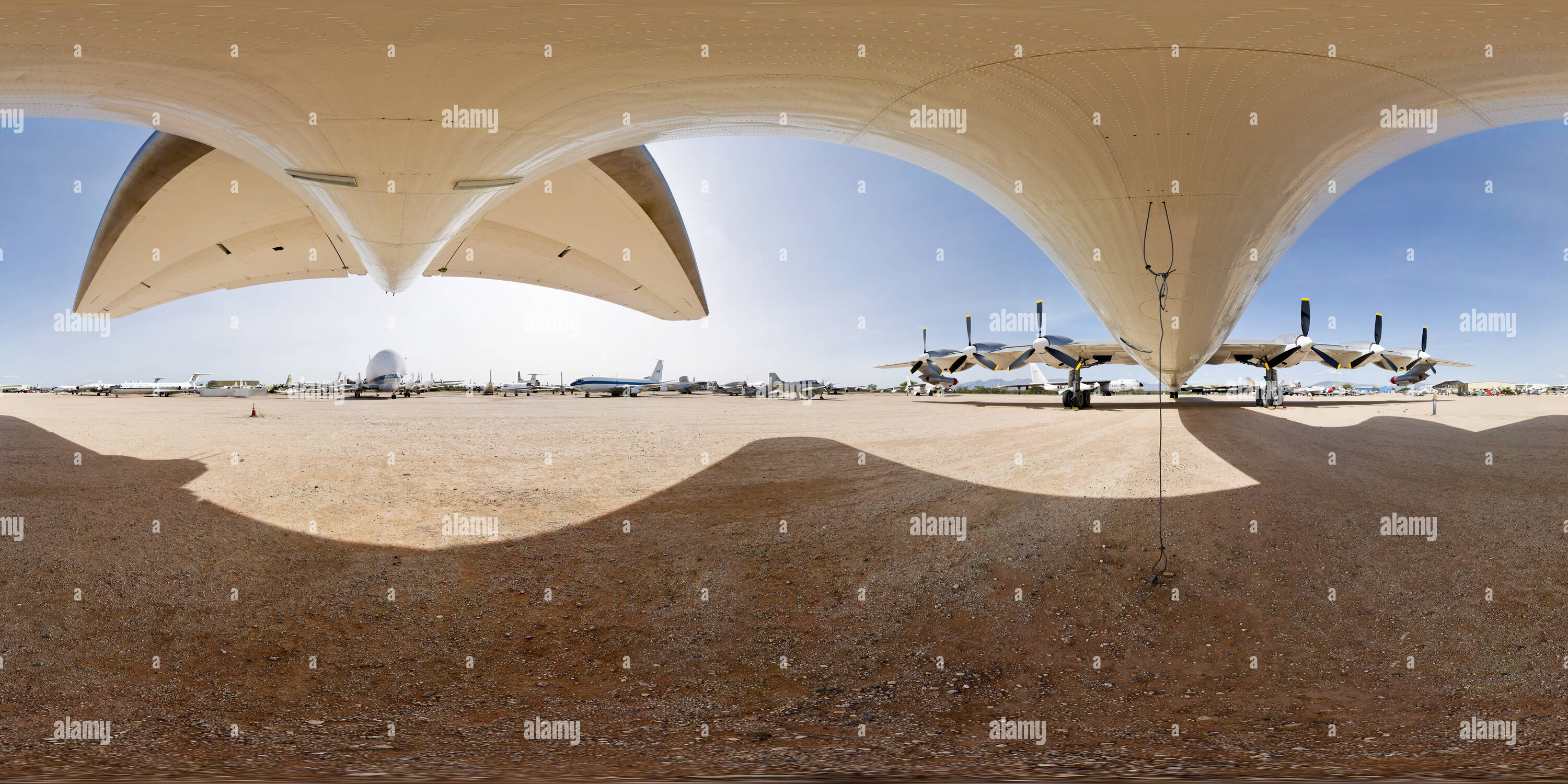 360 Grad Panorama Ansicht von B-36 J "Peacemaker", Pima Air und Space Museum, Tucson