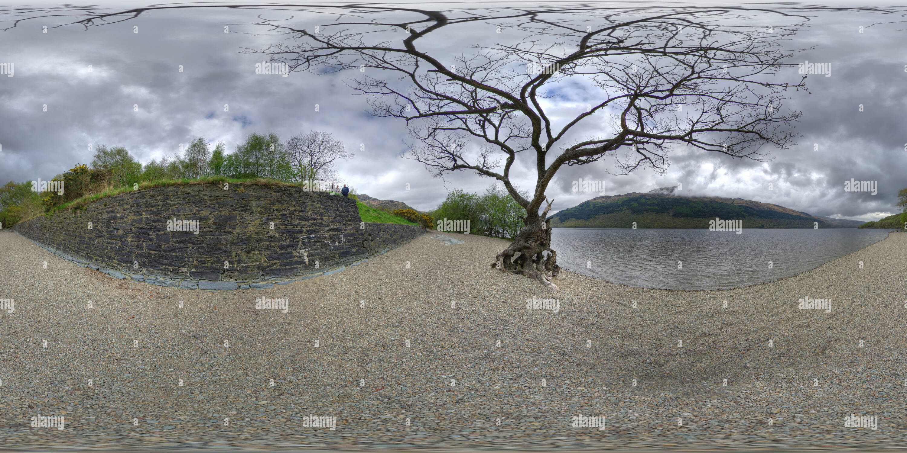 360 Grad Panorama Ansicht von Firkin, Loch Lomond