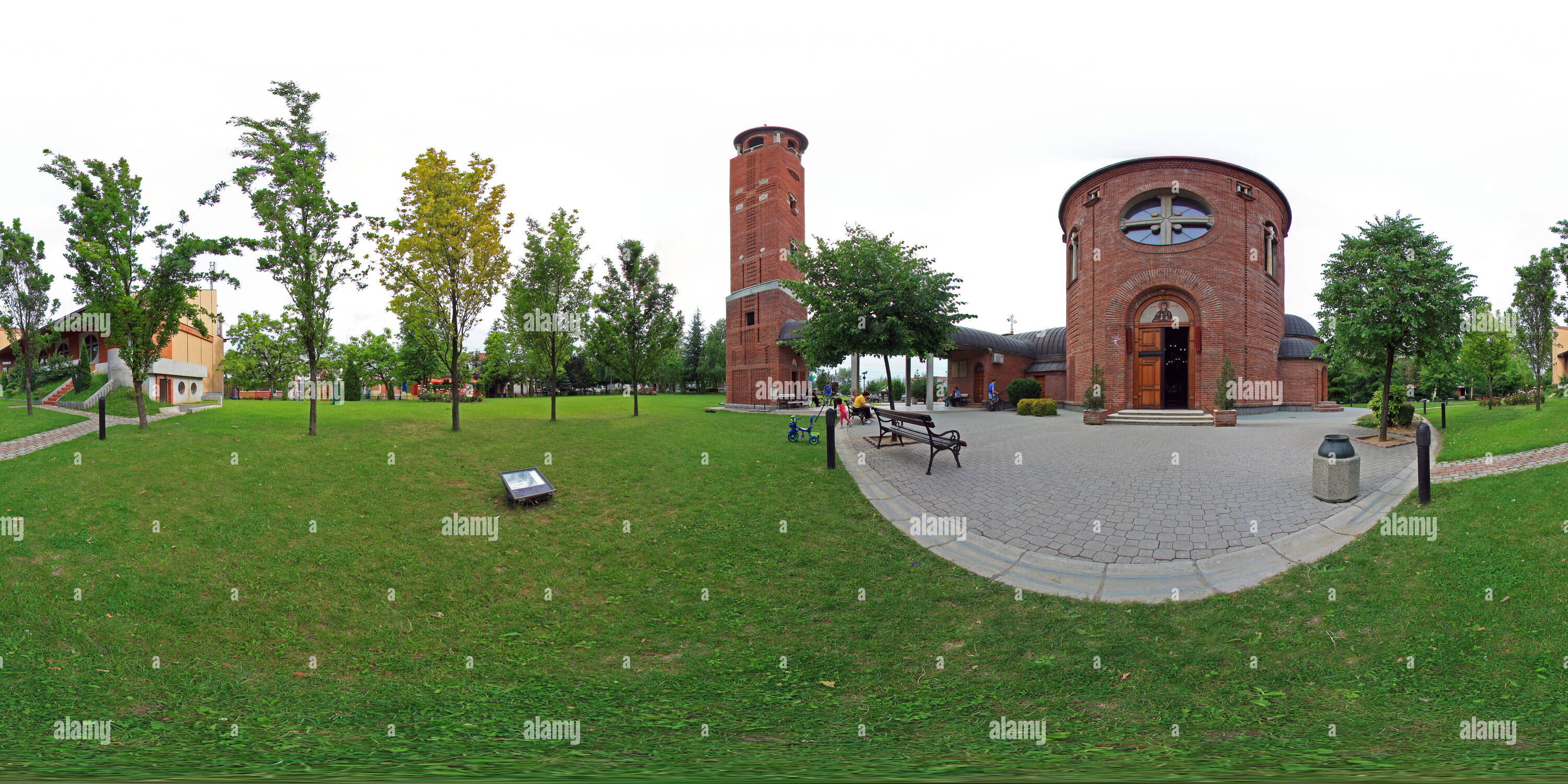 360 Grad Panorama Ansicht von Hram Sv Vasilija Ostroskog