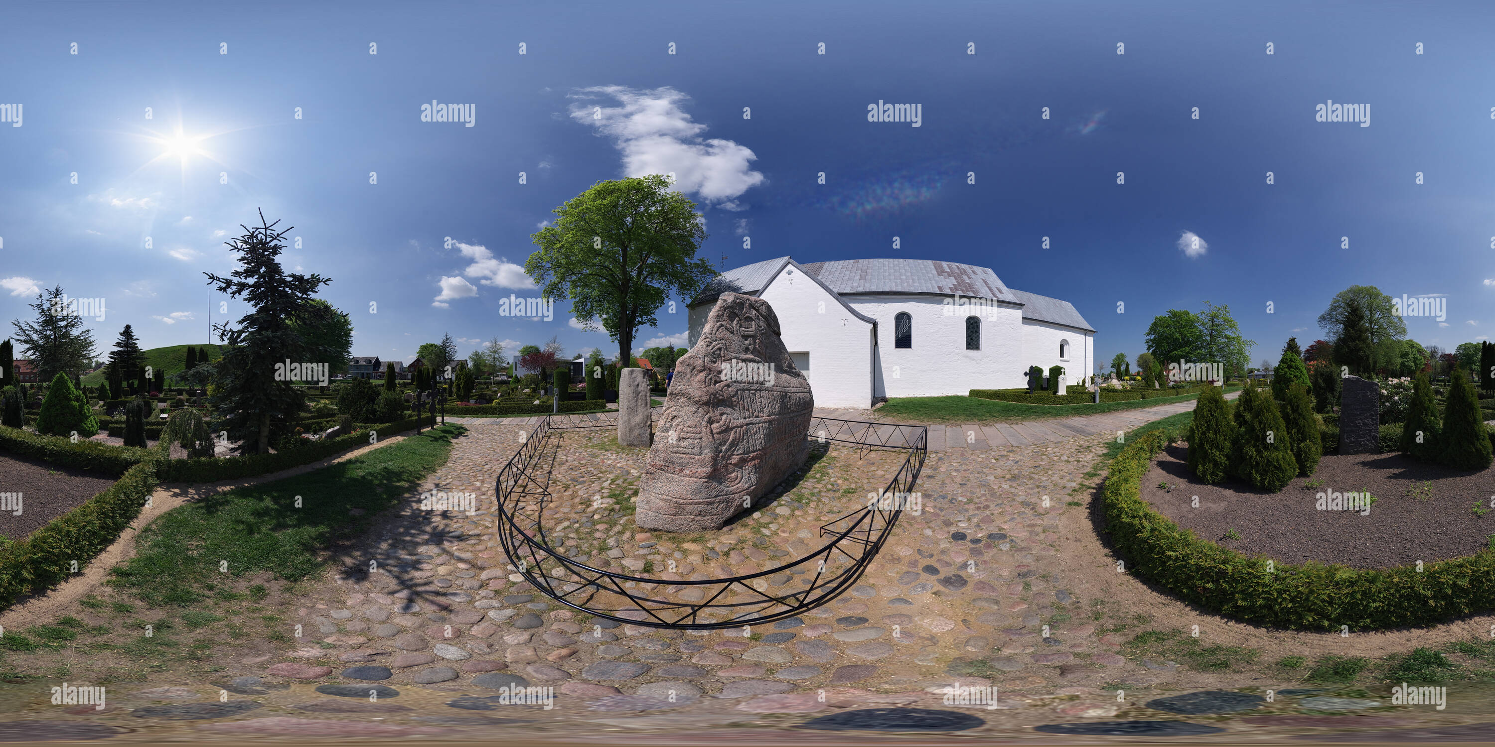 360 Grad Panorama Ansicht von Die jelling Rune Stein