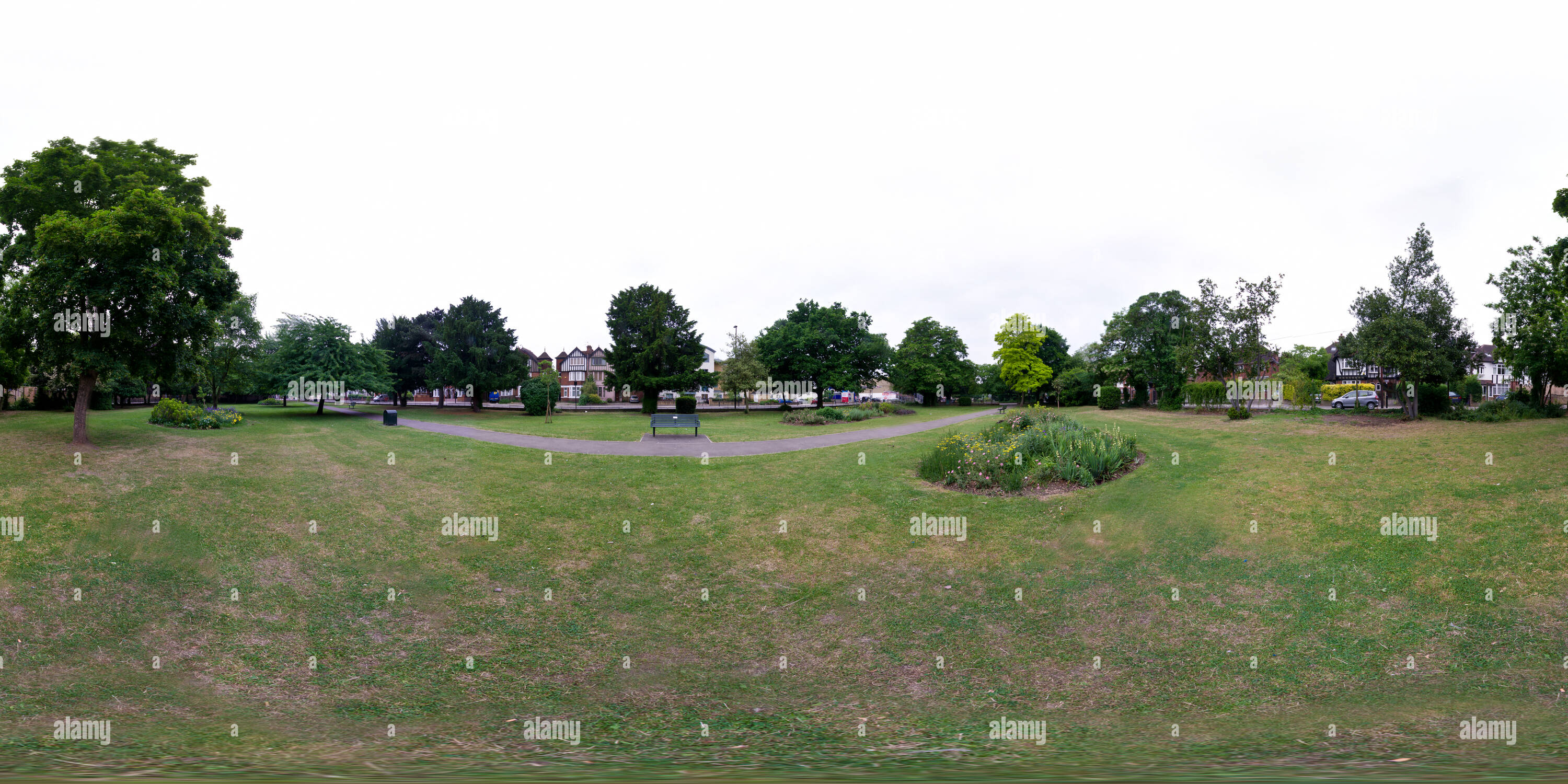 360 Grad Panorama Ansicht von Twyford Crescent Gardens