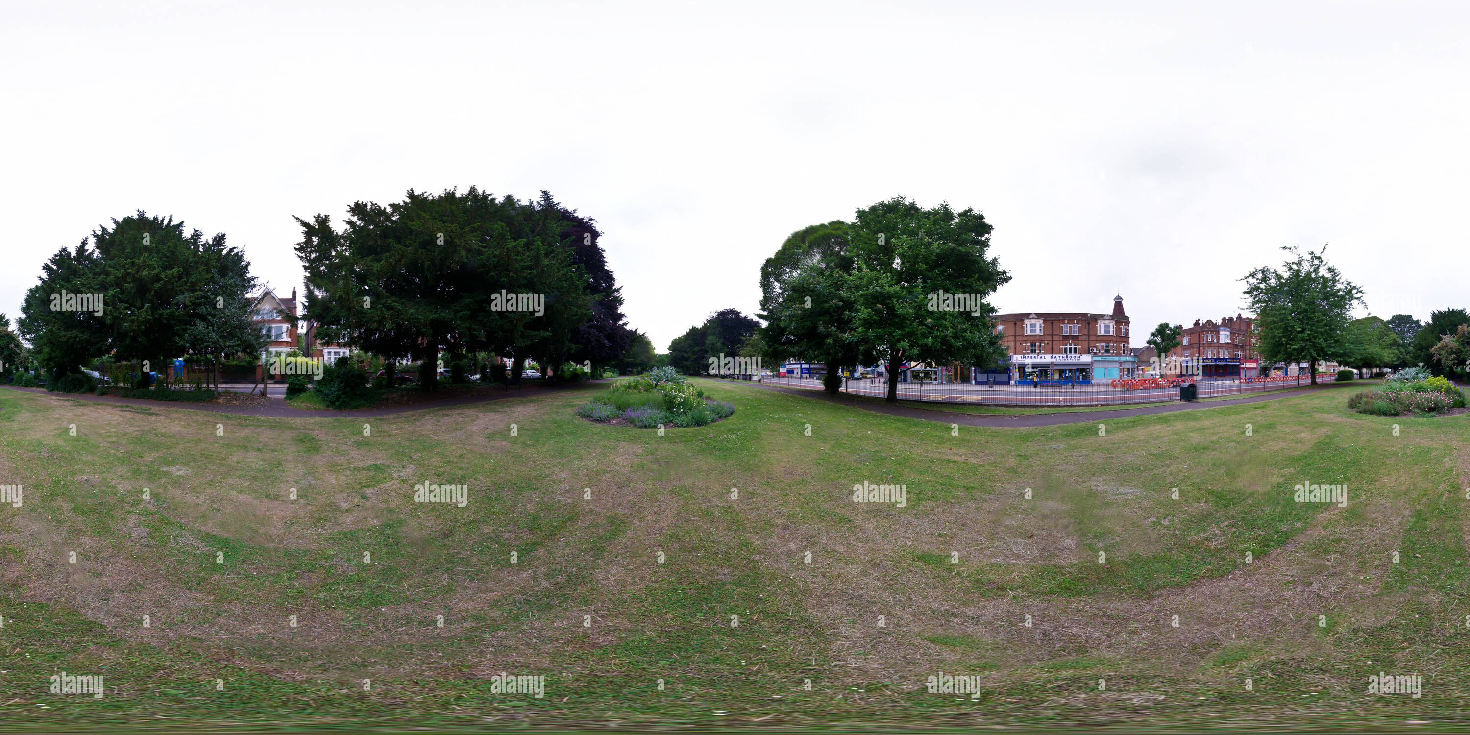 360 Grad Panorama Ansicht von Twyford Crescent Gardens