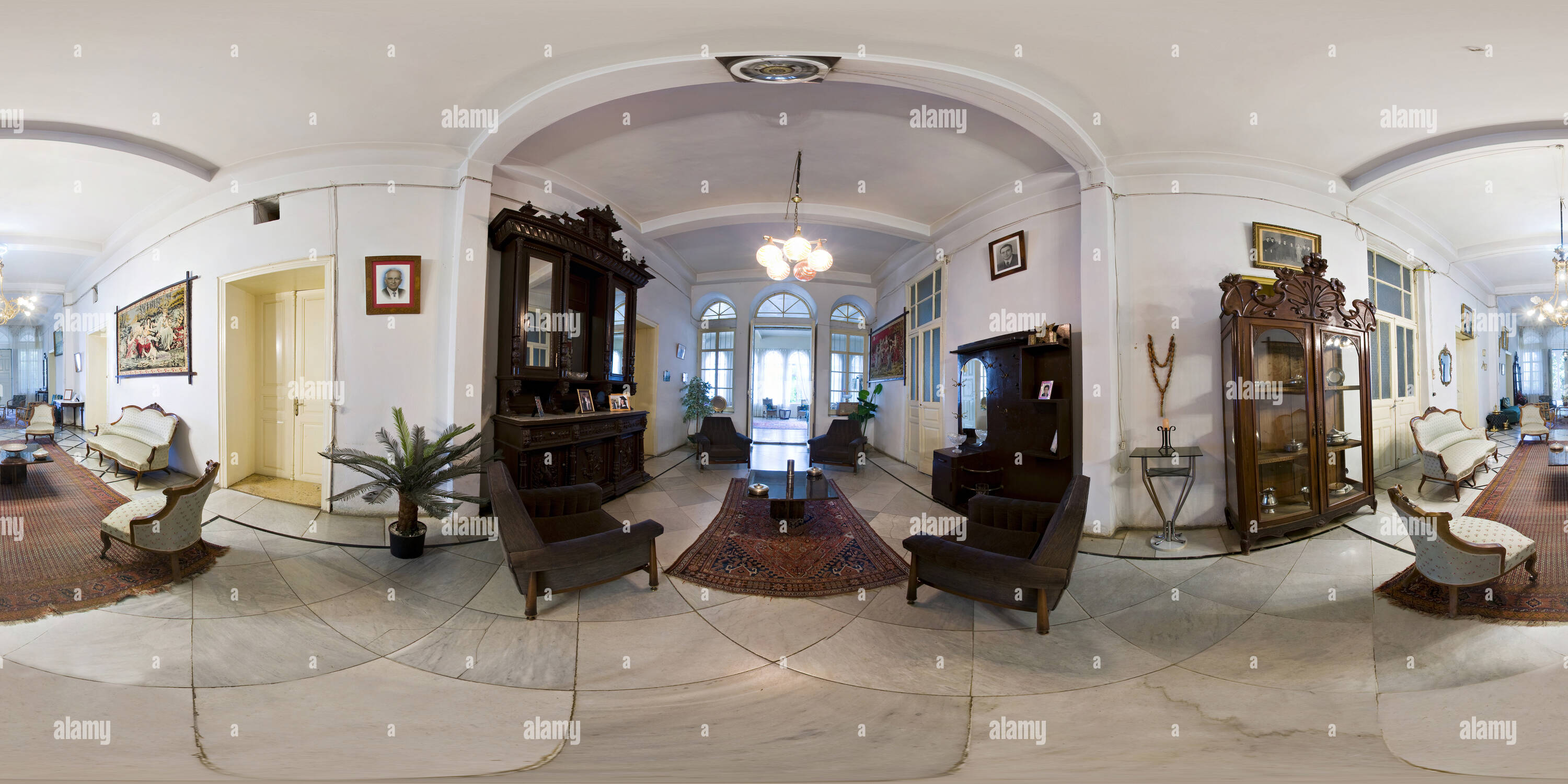 360 Grad Panorama Ansicht von Alten libanesischen Haus Kanaan Familie Jezzine