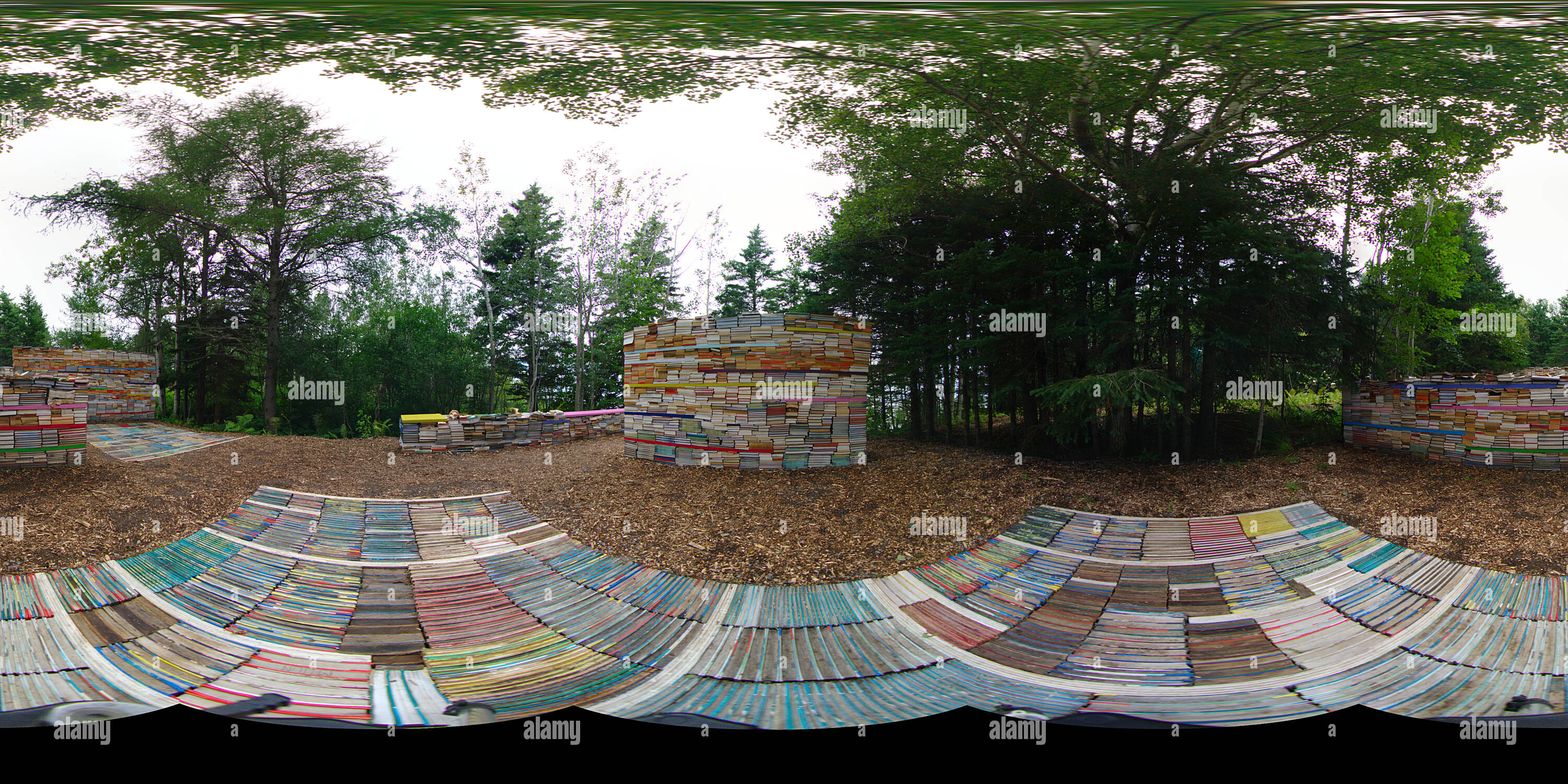 360 Grad Panorama Ansicht von Jardin de la connaissance - Jardins de Métis - 2010