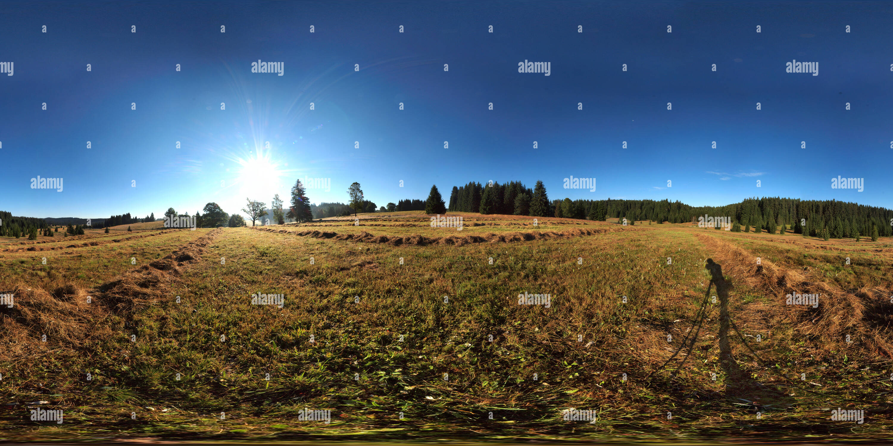 360 Grad Panorama Ansicht von Novohradské Berge - Wiese