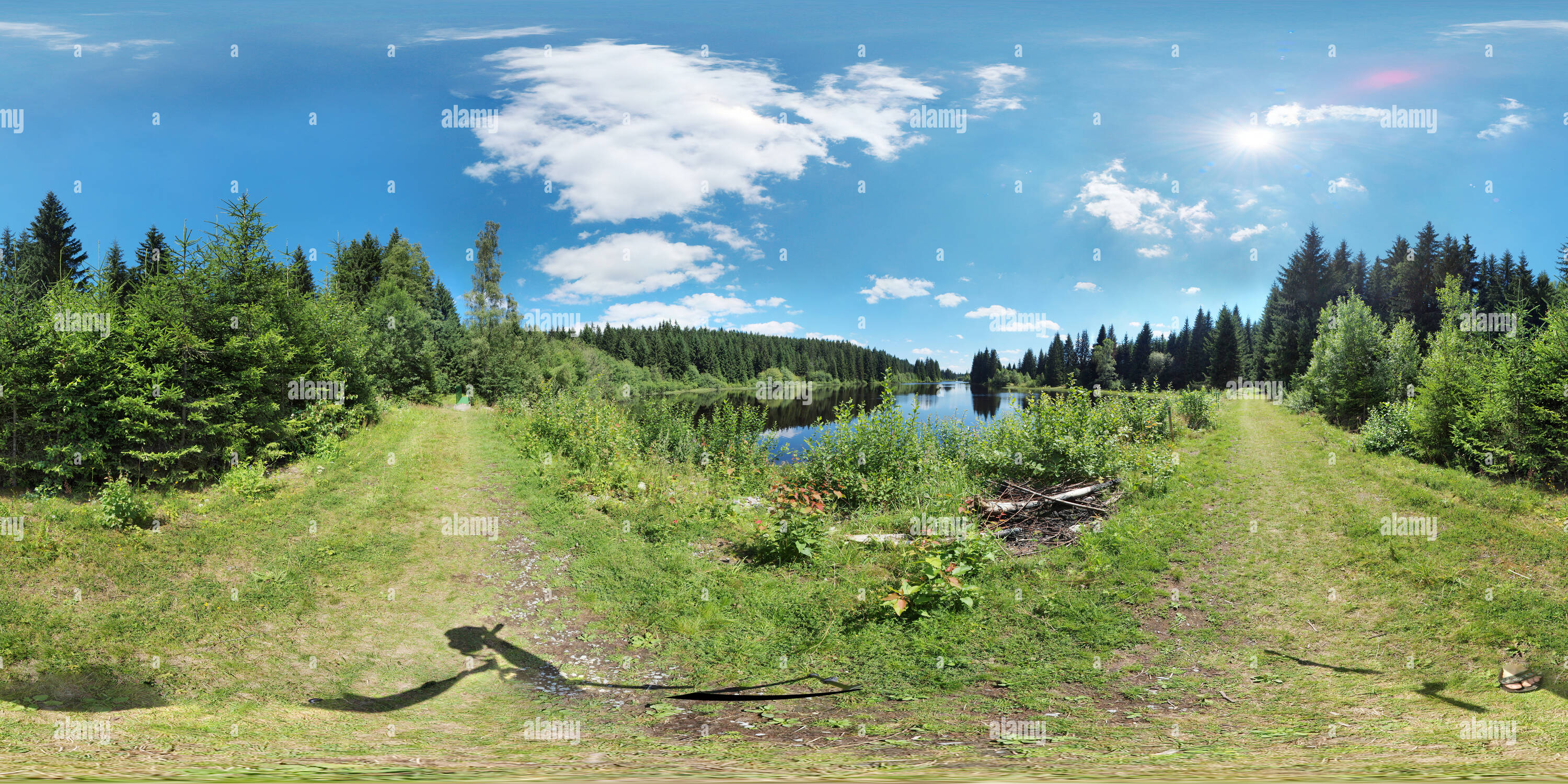 360 Grad Panorama Ansicht von Pohořský rybník