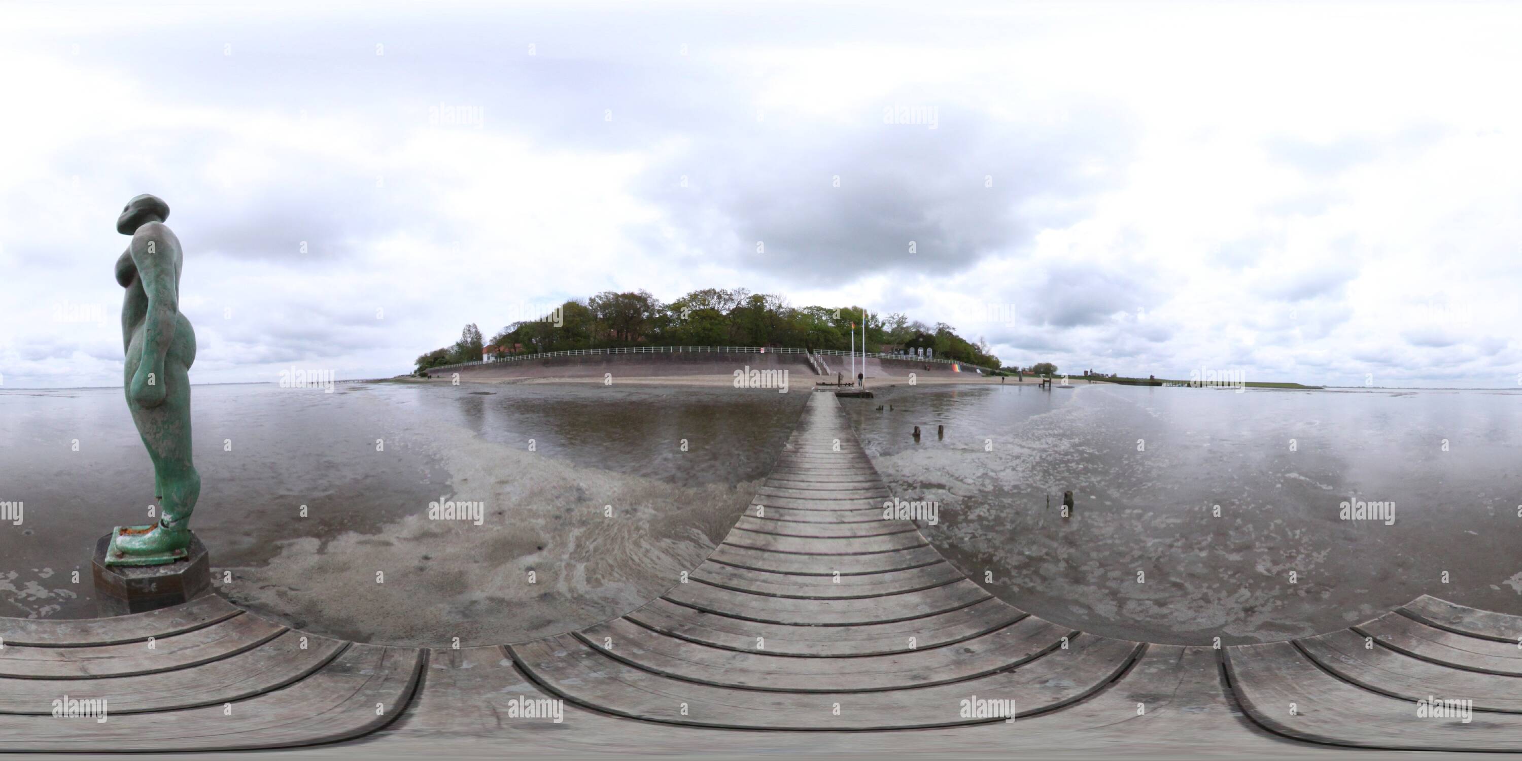 360 Grad Panorama Ansicht von Im Watt am Kurhaus Dangast am Jadebusen